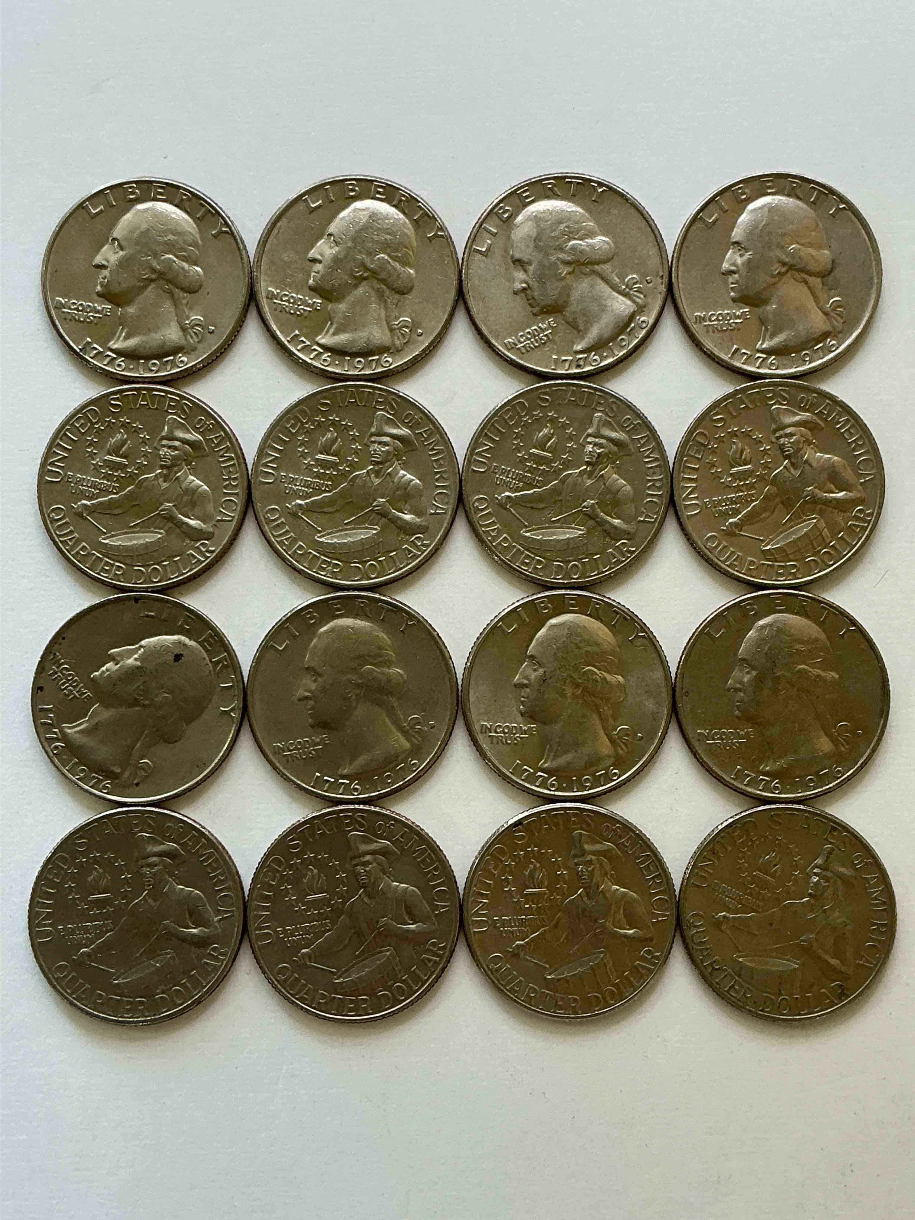 1976 bicentennial bliss! quarters! in 1976 the u.s. mint produced coins celebrating the 200 year anniversary of america. up for auction are awesome examples of bicentennial quarters produced for this... the infamous 200 year anniversary edition! highly desirable for collectors! own pieces of history & get ready for america's 250 year anniversary coming soon!