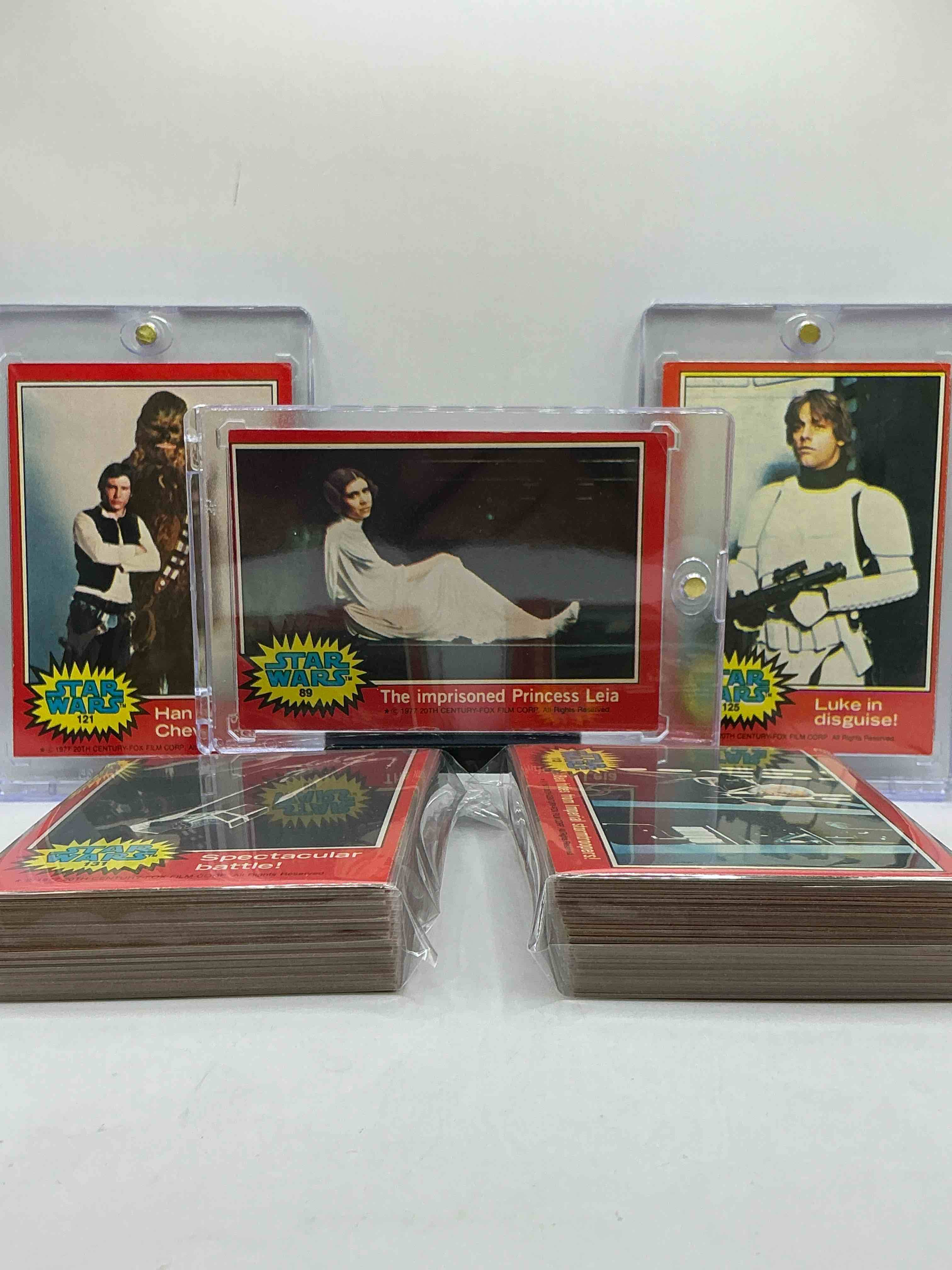 1977 star wars authentic original! complete 1977 star wars movie card set, series two red, all 66 cards included. cards in good to fine condition. an amazing way to get a very hard to find, genuine 1977 star wars series three complete card set!