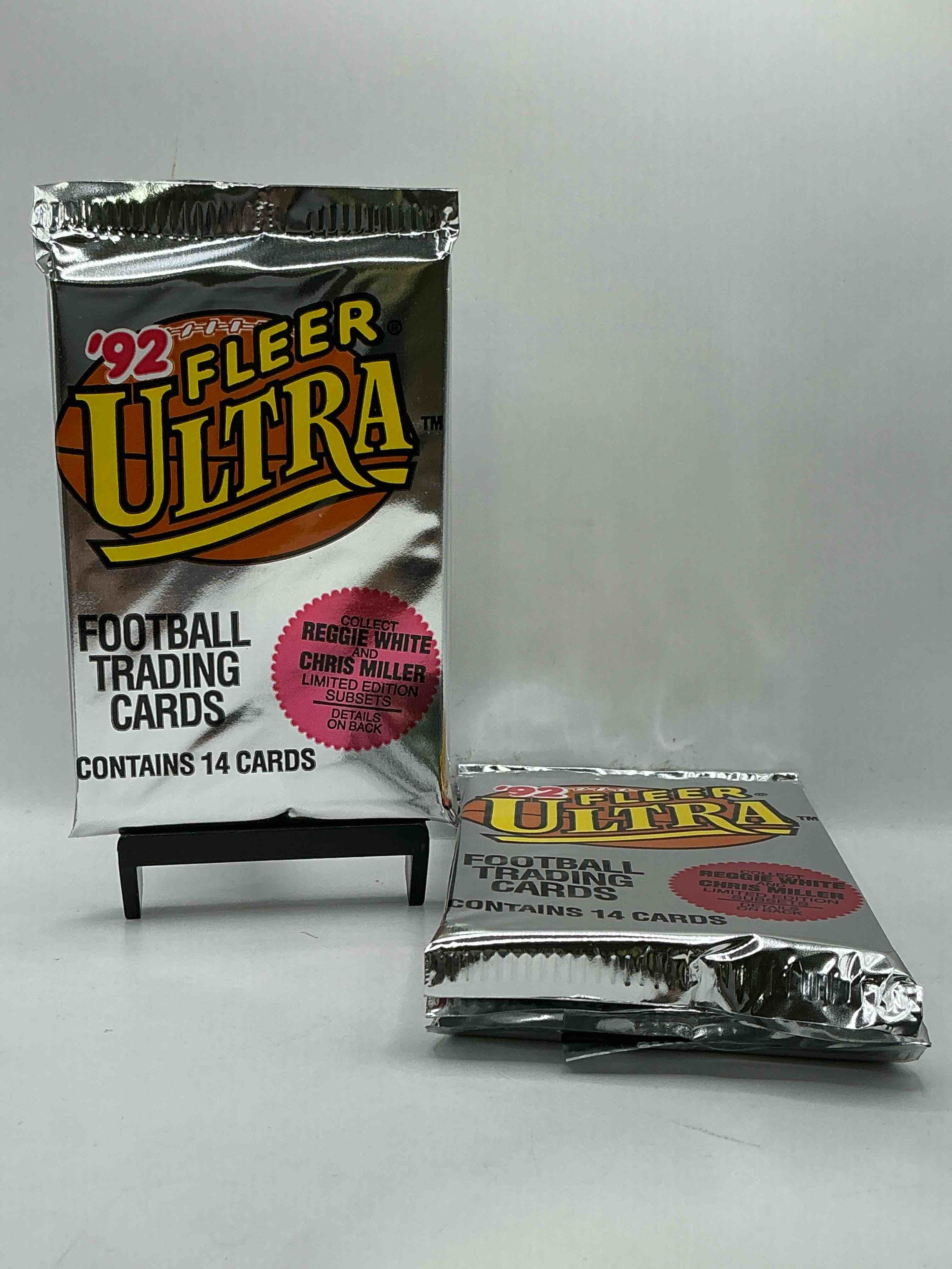 1992 fleer football unopened packs, straight from box! search for awesome cards from barry sanders, emmitt smith, brett favre & other 80's & early 90's stars! also, search for mark rypien performance highlights cards!