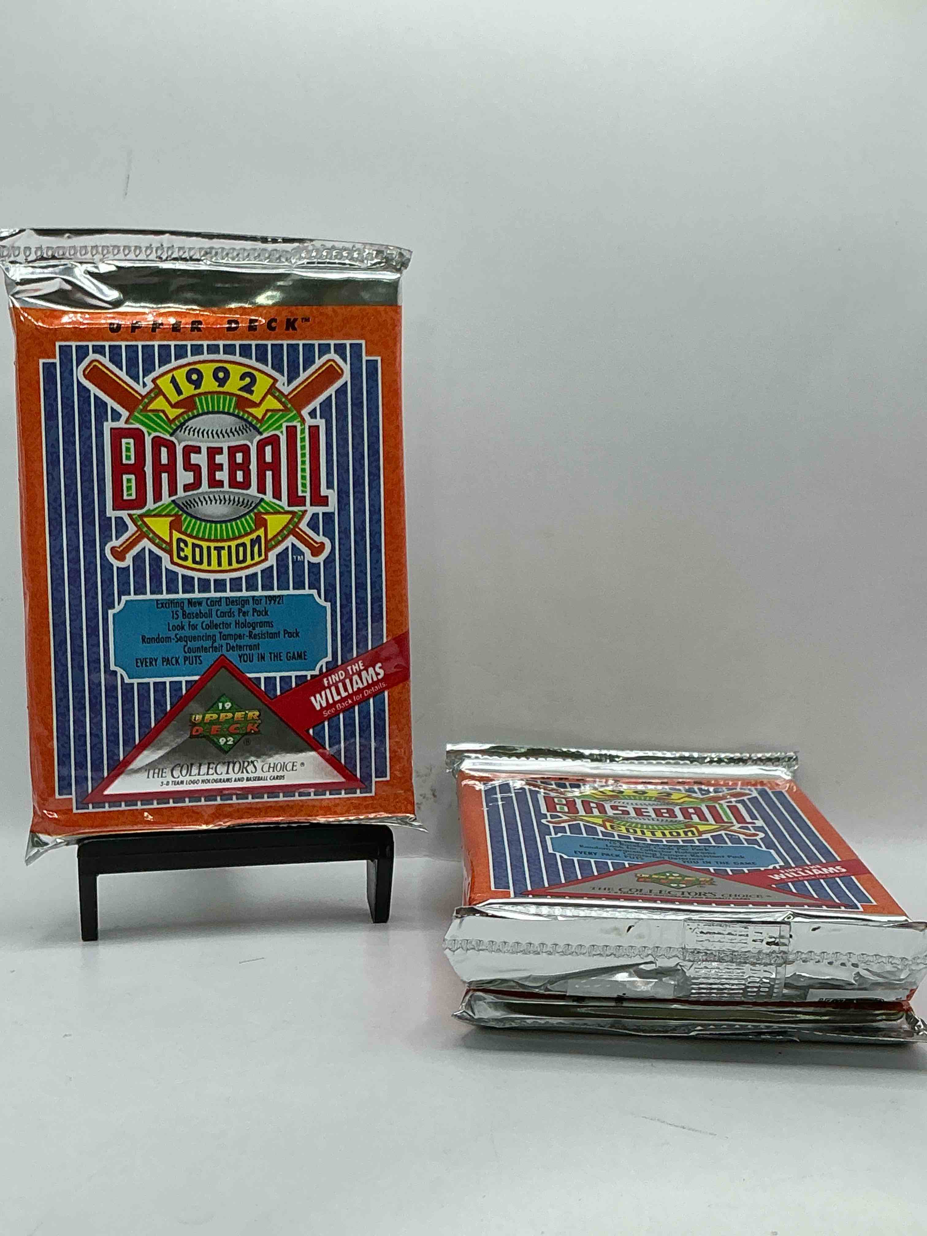 1992 upper deck baseball sealed sports & collectible card pack, direct from original sealed retail case! search for ultra rare & valuable ted williams & johnny bench signed insert cards as well as deion sanders, ken griffey jr., nolan ryan & so much more!