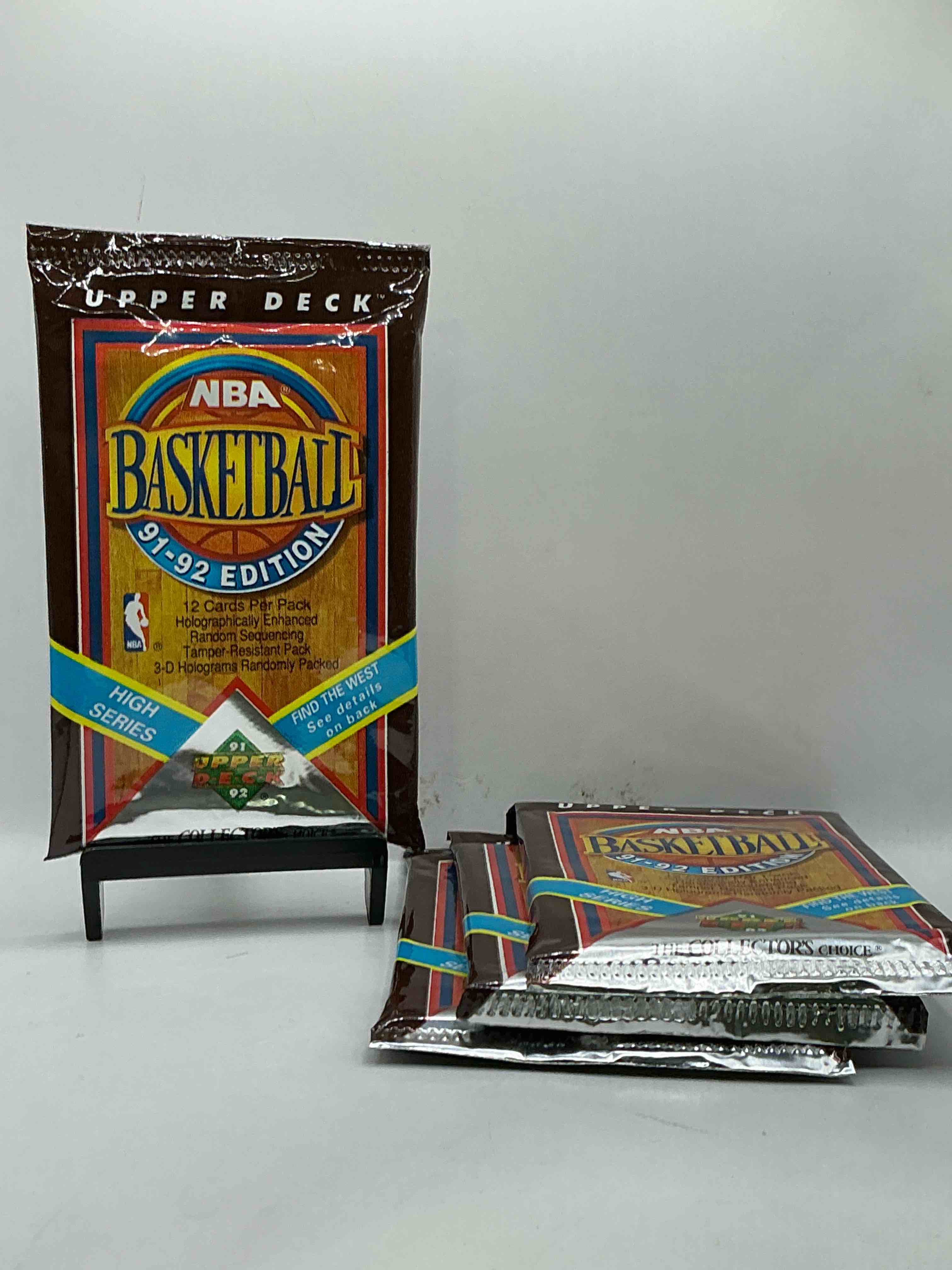 wow, find the west! 1991/92 high series upper deck nba basketball sealed pack, direct from original sealed retail case! potential to find a jerry west signature card only in this high series... super rare! also search for valuable michael jordans & too many great cards to list! an awesome investment in sports card memorabilia! you may never see these again, super rare!
