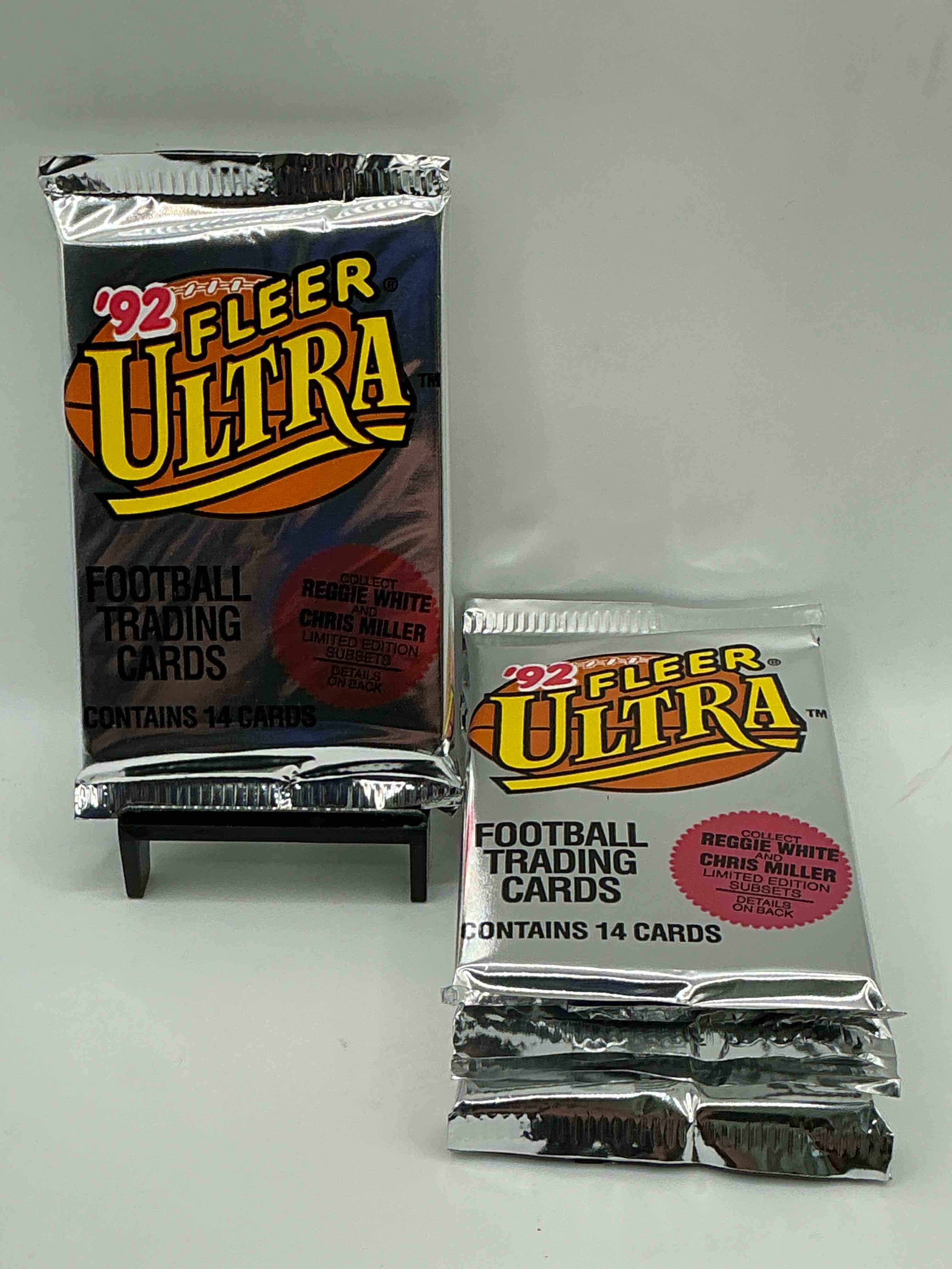 1992 fleer football unopened packs, straight from box! search for awesome cards from barry sanders, emmitt smith, brett favre & other 80's & early 90's stars! also, search for mark rypien performance highlights cards!