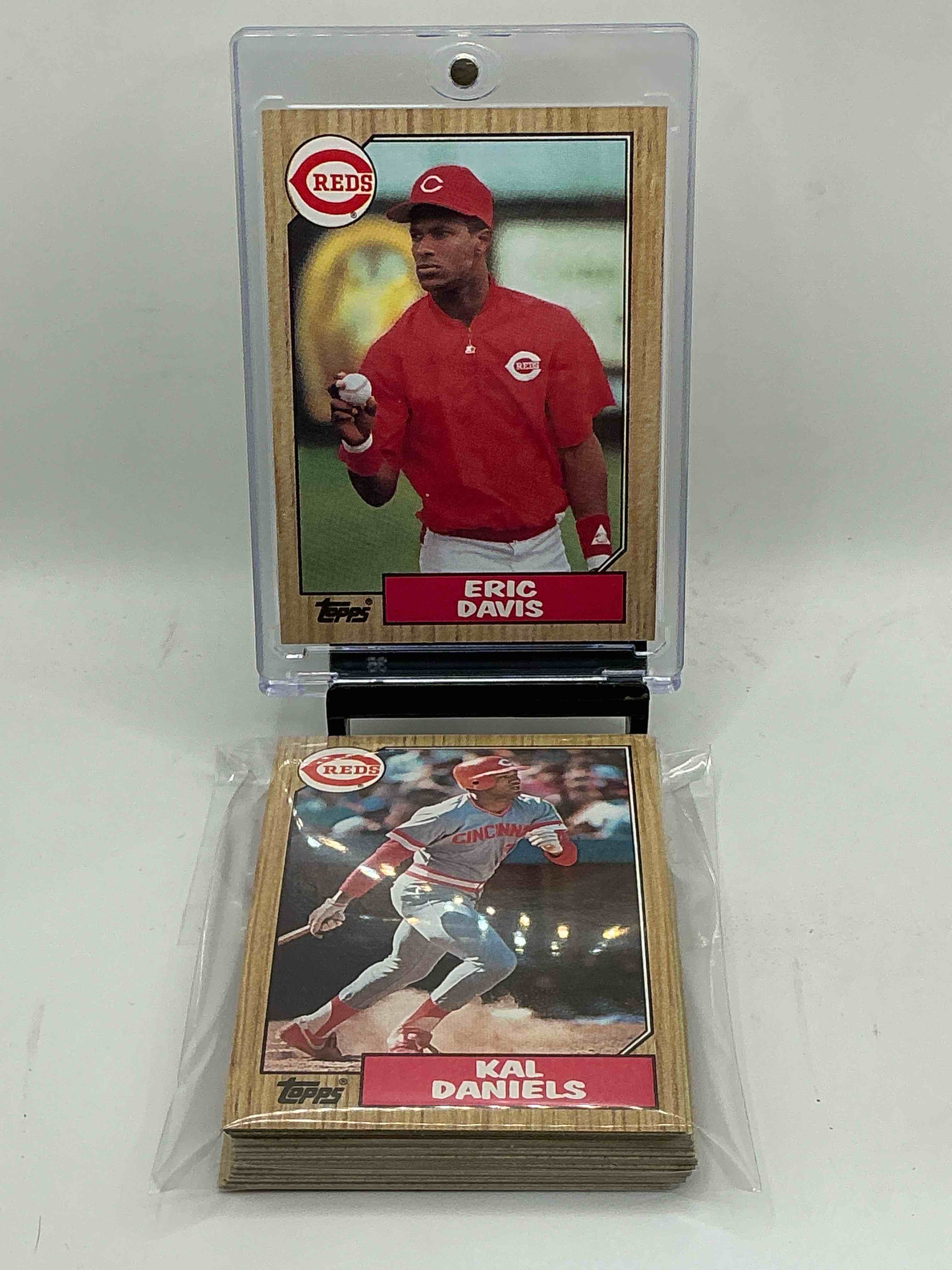 1987 reds topps baseball team set! vintage reds lot! barry larkin, eric davis, pete rose & more! 80’s baseball history… cincinnati reds! 