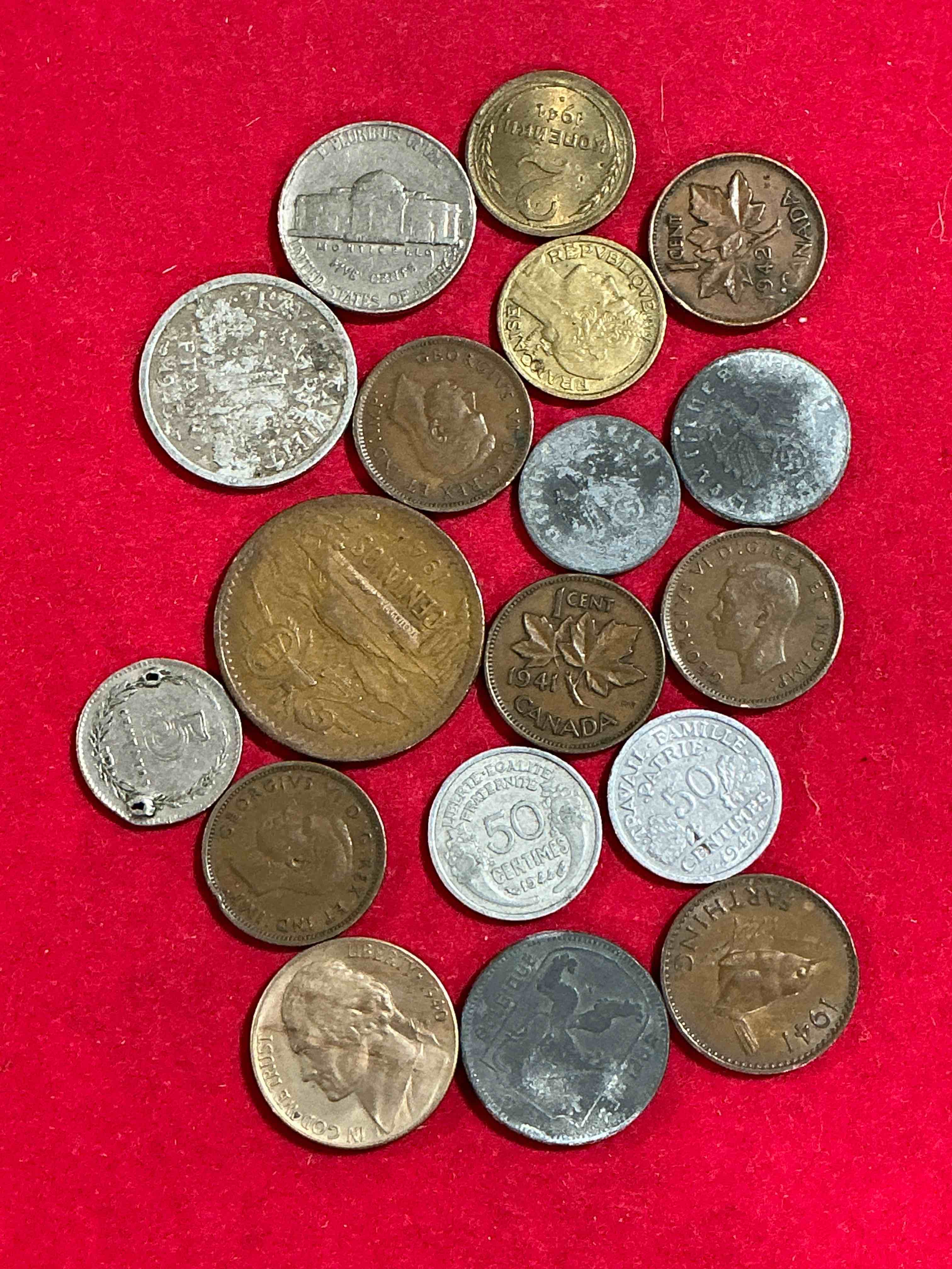 world war two buffs rejoice! up for auction is an awesome collection of world war ii era coins (1939-1945) from around the world! really hard to collect & find in one place! really cool pieces of history!
