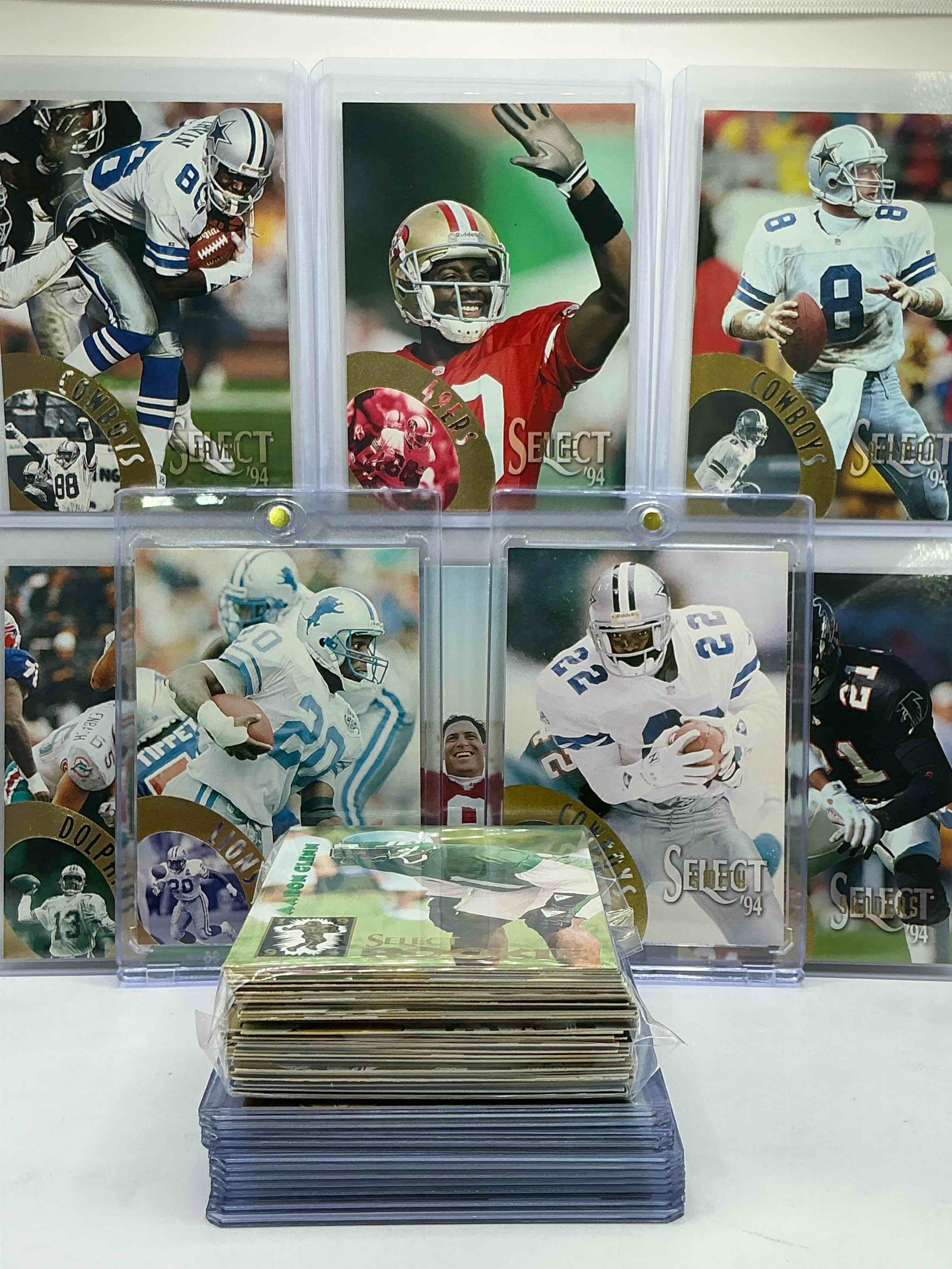 1994 pinnacle football 50 card lot, includes commons, legends, heroes & more! emmitt smith, barry sanders, michael irvin, steve young, jerry rice, dan marino & more! 1994 football!