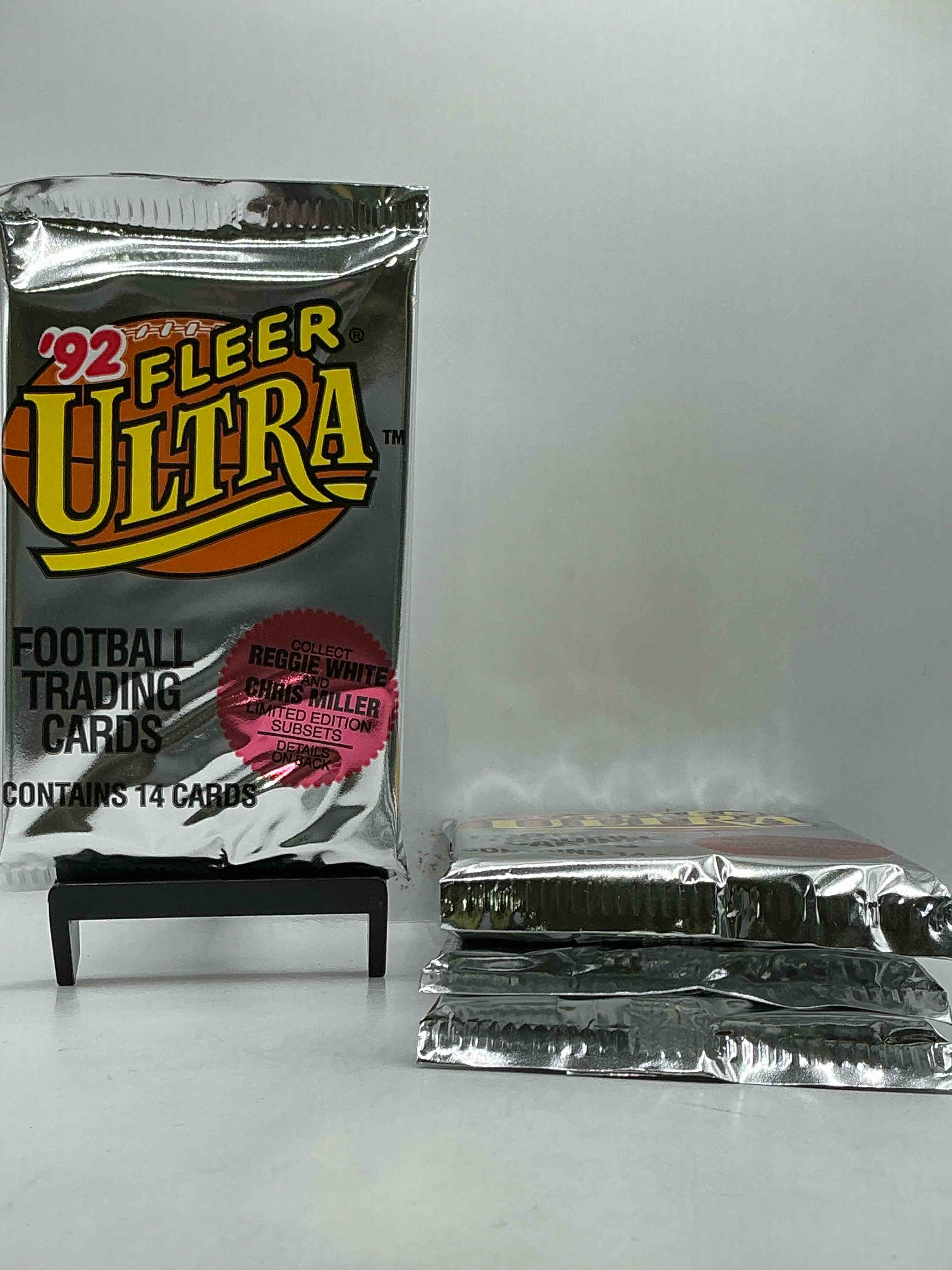 1992 fleer football unopened packs, straight from box! search for awesome cards from barry sanders, emmitt smith, brett favre & other 80's & early 90's stars! also, search for mark rypien performance highlights cards!