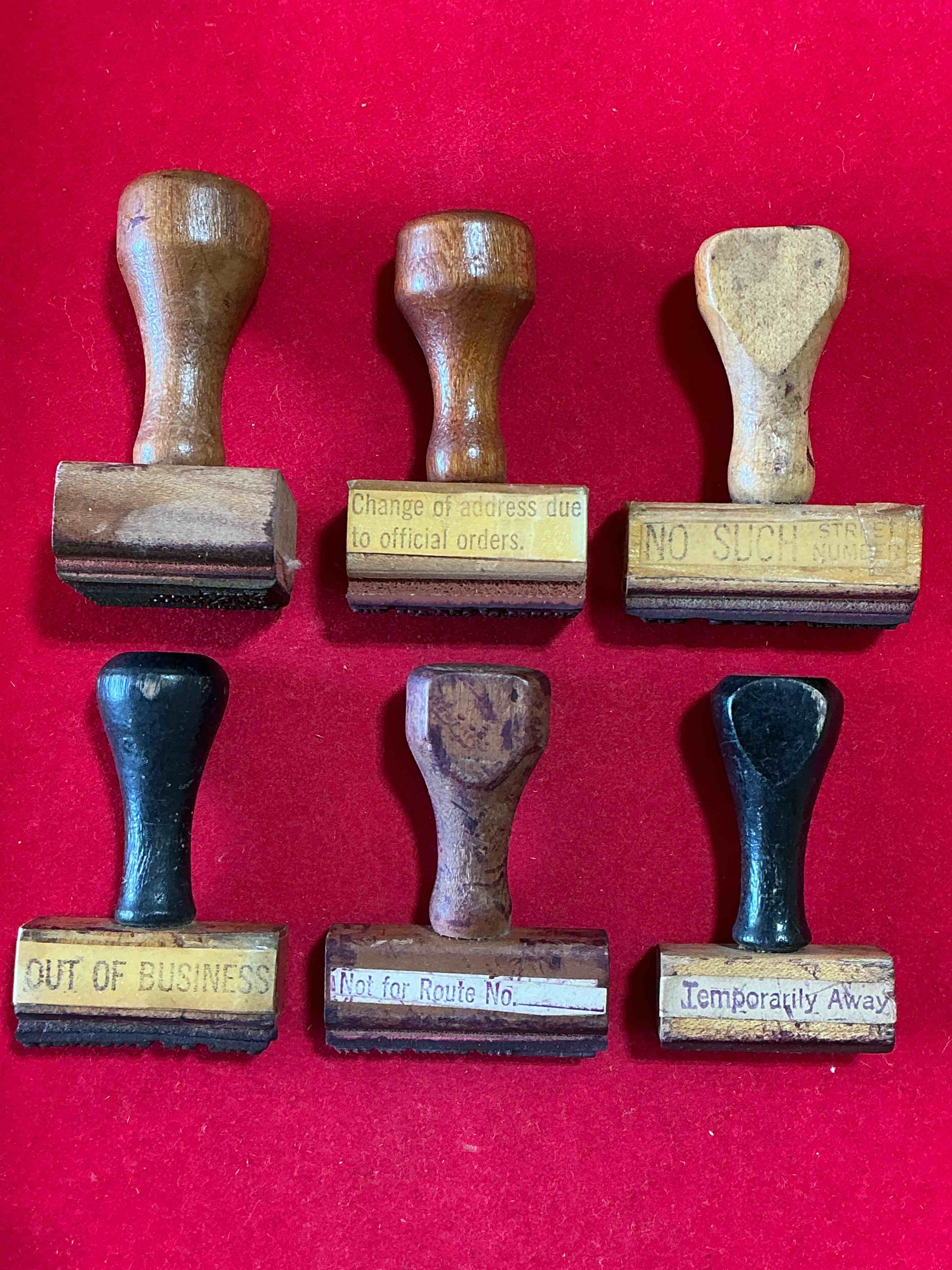 wild card craziness! something you will never see! rare, authentic and antique/vintage wooden postal stamps for ink pads! an eclectic collection from all over the place, too cool! impossible to collect!
