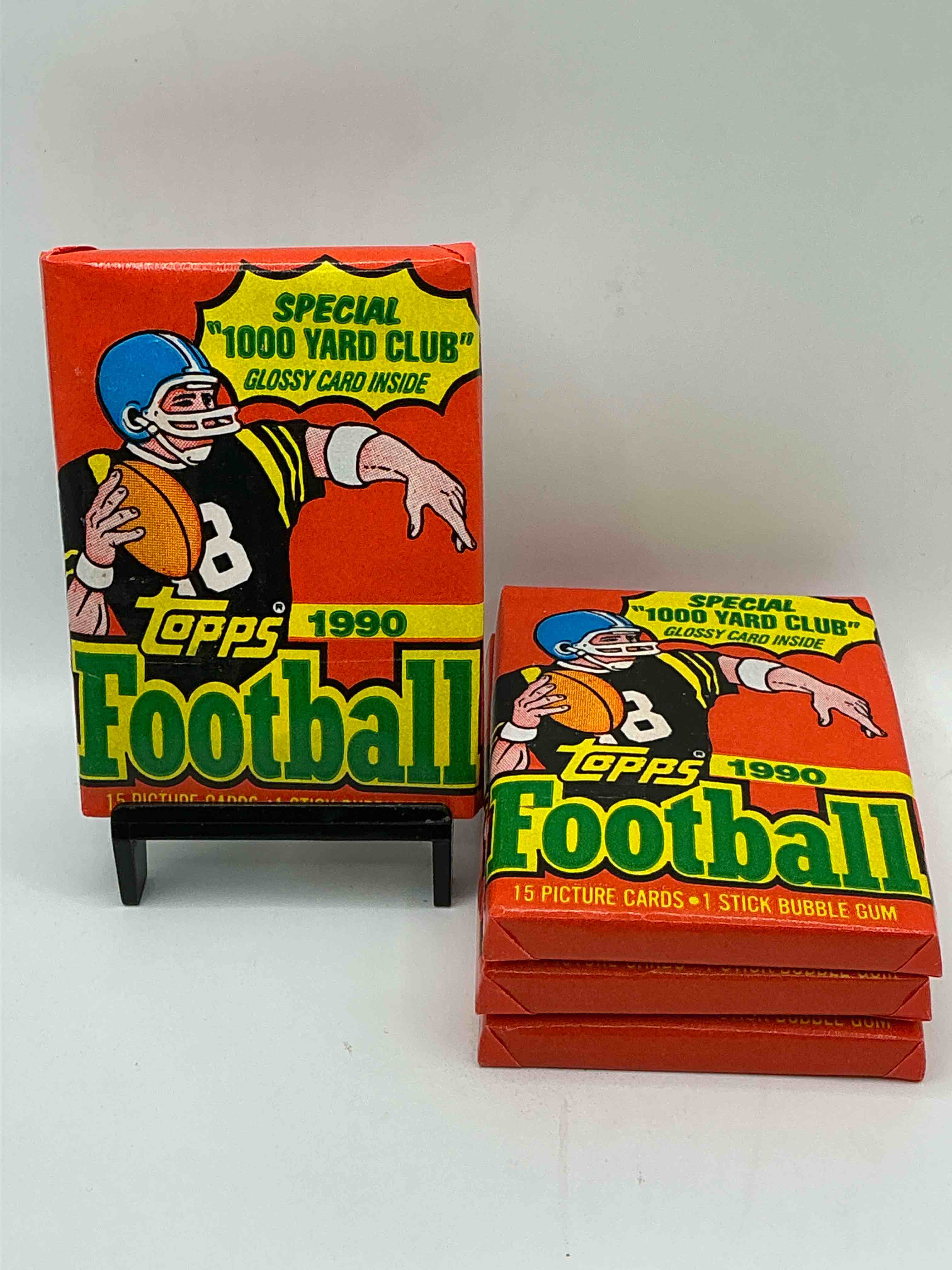The Last Year Of Football Wax! Joe Montana, Emmitt Smith & Barry Sanders!? 1990 Topps Football Unopened Sports Card Wax Pack, Direct From Original Retail Box! Getting Hard To Find! Search For Early Barry Sanders & Jerry Rice & So Much More!