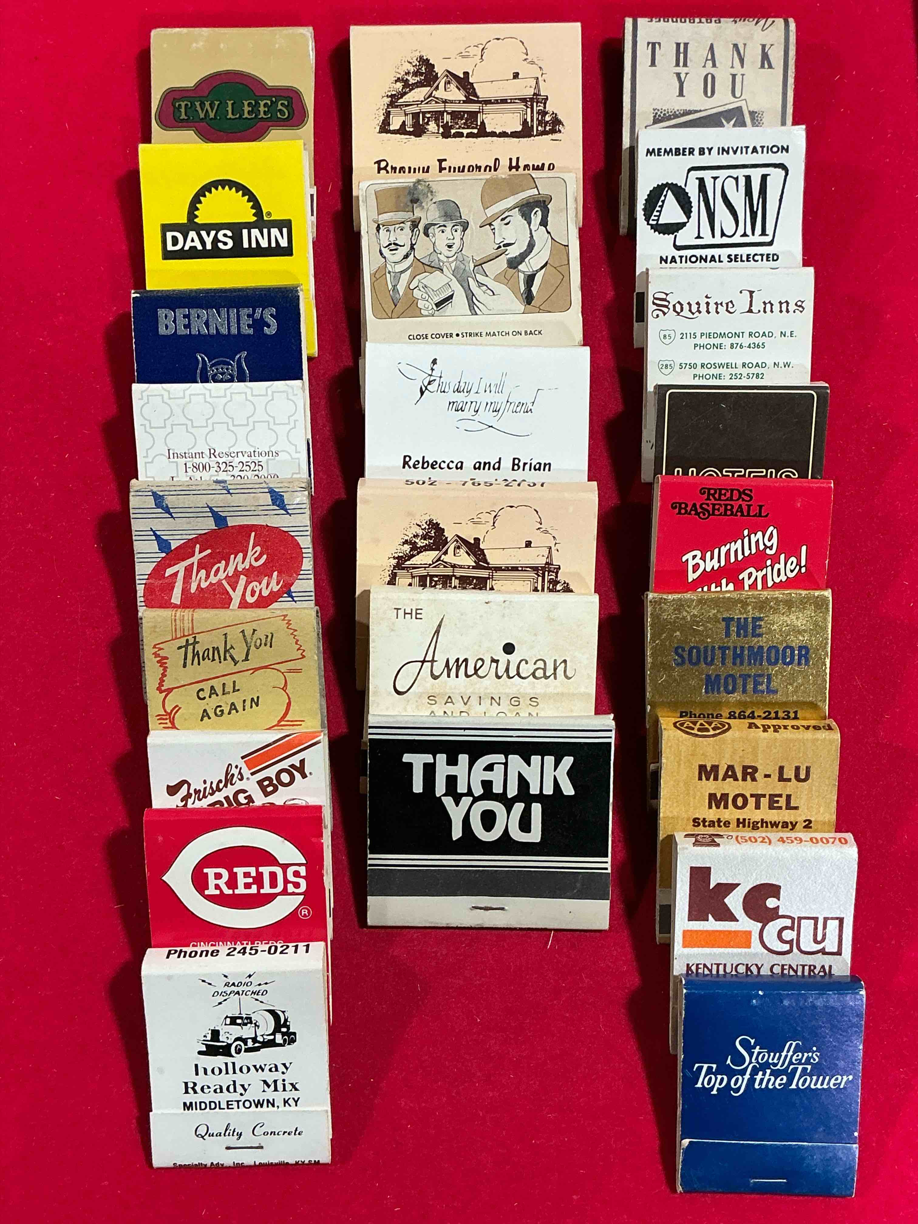 Vintage Matchbooks!  A Crazy Hard To Collect Collection Of Matchbooks From All Over, Many From Places That No Longer Exist!  Collection Spans Decades & Decades!  Most Books Are Complete With All Matches!  One Of A Kind Collection!  All Original & Impossible To Find Anywhere Else!