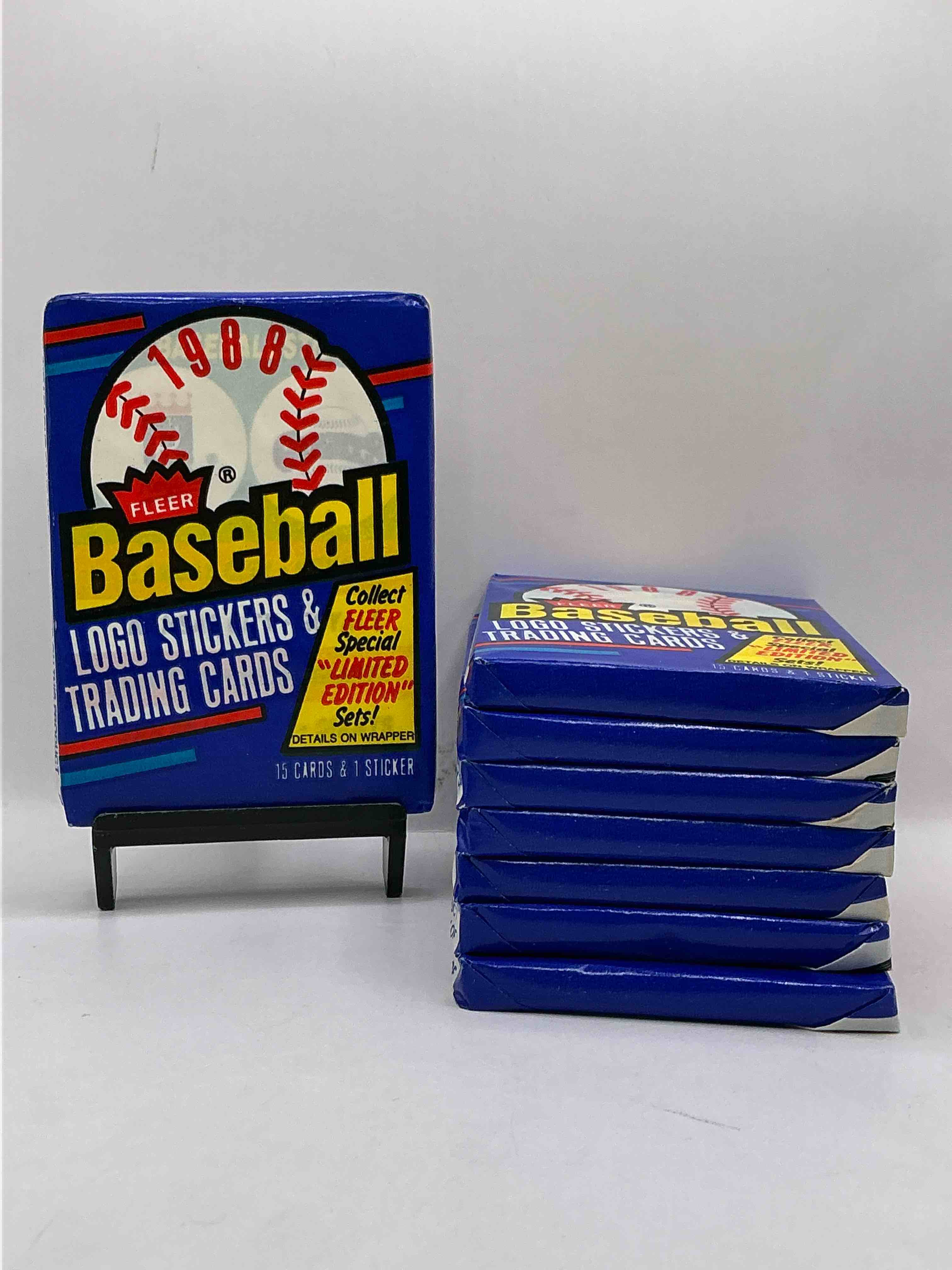 80's vintage! 1988 fleer baseball unopened packs! direct from original box! search for valuable don mattingly & nolan ryan cards!