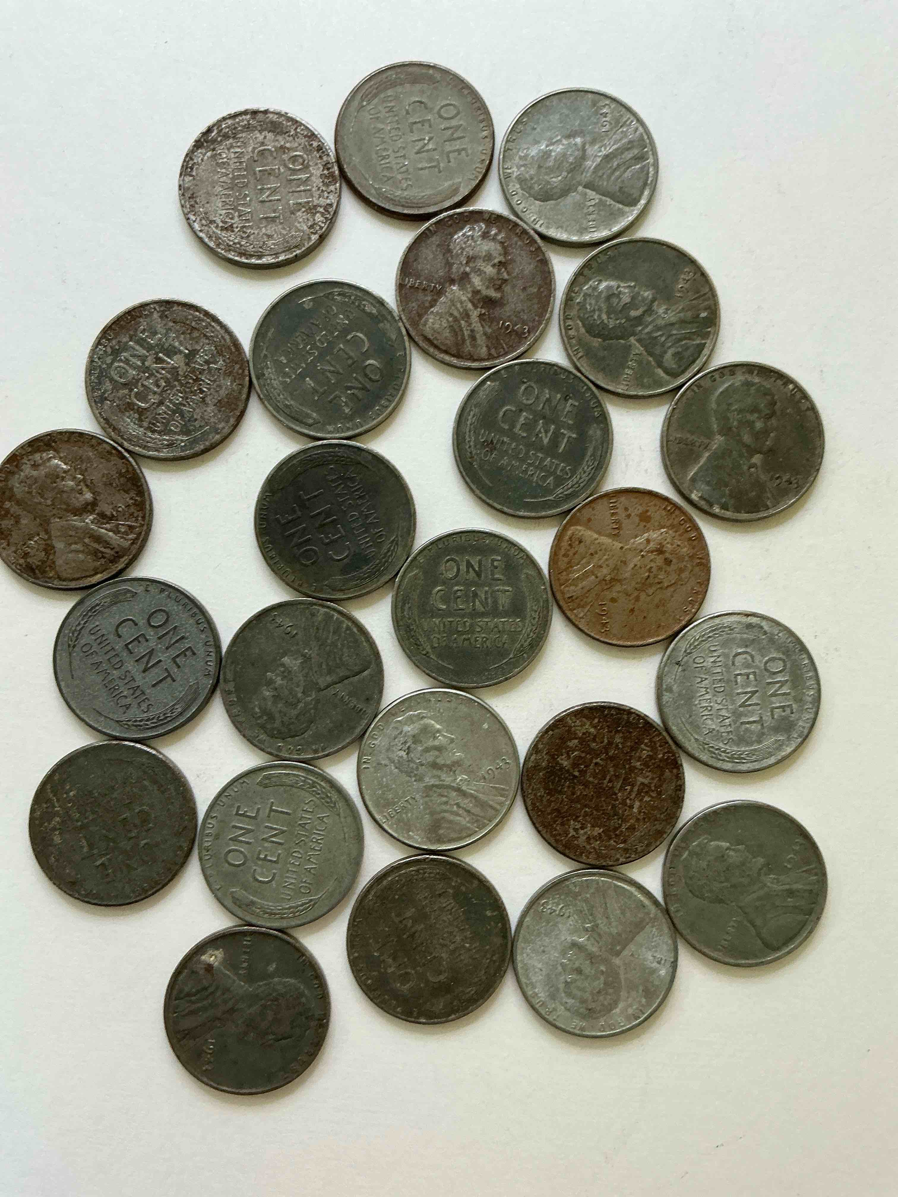 1943 World War Il History! Did You Know That In 1943 Copper Was So Valuable For Making Ammunition That The U.S. Treasury Made Pennies Out Of Steel?! 1943 STEEL Pennies Have Become Valuable, Rare Collector Items! Up For Auction Are Rare WWII Steel Pennies Appearing Circulated. Own Pieces Of World War II History That Are An Awesome Investment!
