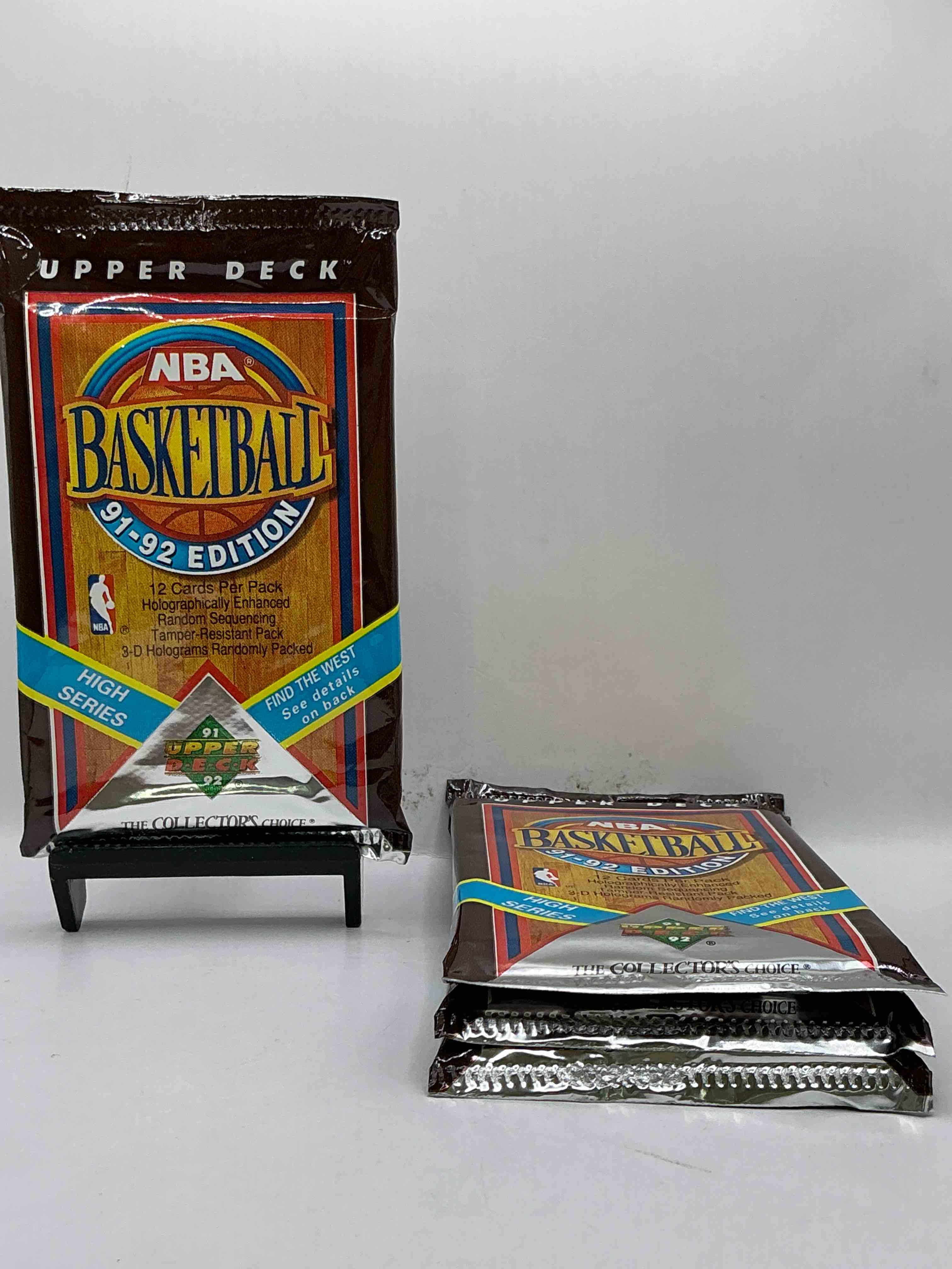 wow, find the west! 1991/92 high series upper deck nba basketball sealed pack, direct from original sealed retail case! potential to find a jerry west signature card only in this high series... super rare! also search for valuable michael jordans & too many great cards to list! an awesome investment in sports card memorabilia! you may never see these again, super rare!