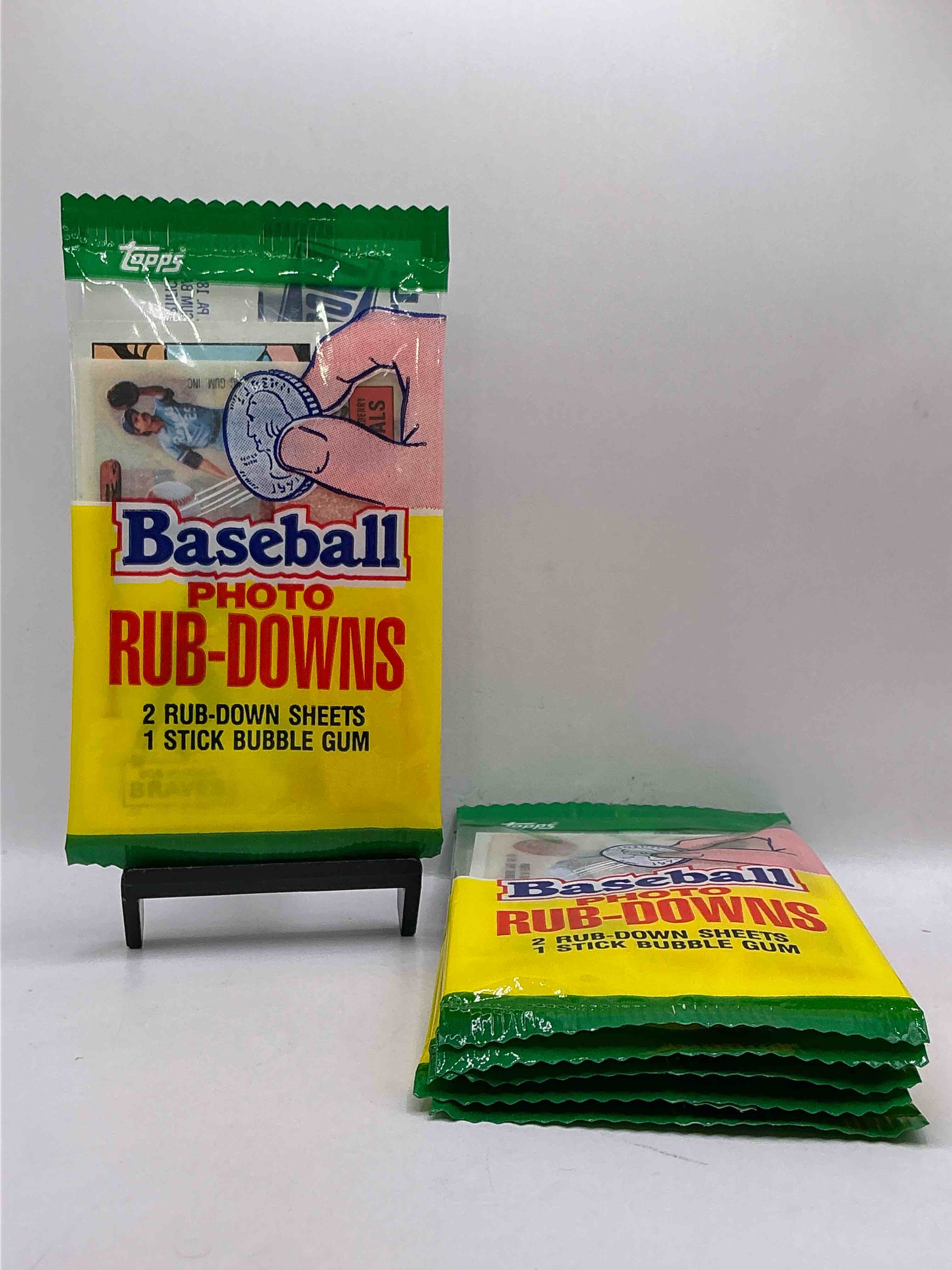 1985 Baseball Photo Rub Downs! Ultra Rare Baseball Packs From 1985! Super Cool Baseball Rub Downs Stamps!