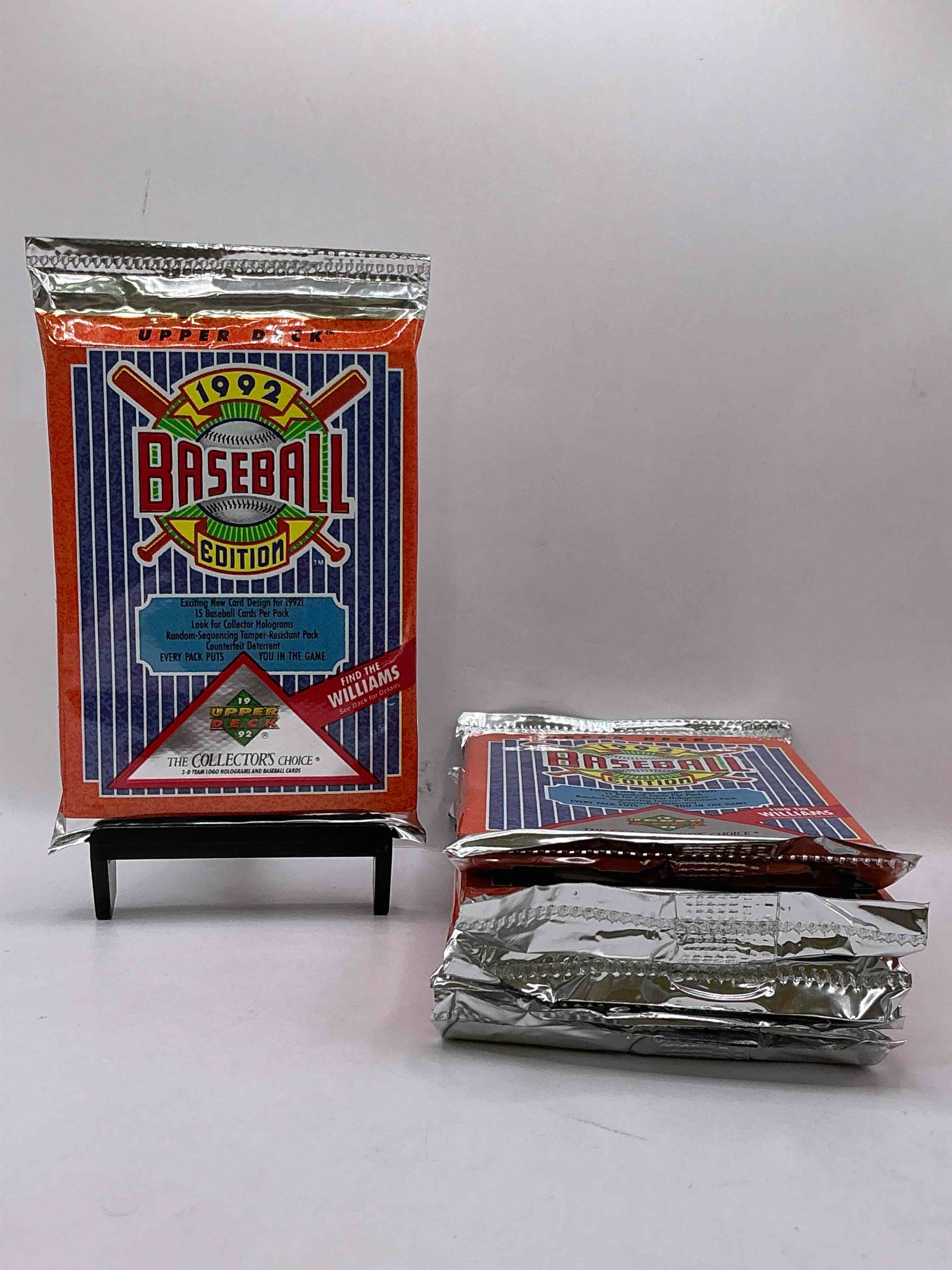 1992 upper deck baseball sealed sports & collectible card pack, direct from original sealed retail case! search for ultra rare & valuable ted williams & johnny bench signed insert cards as well as deion sanders, ken griffey jr., nolan ryan & so much more!