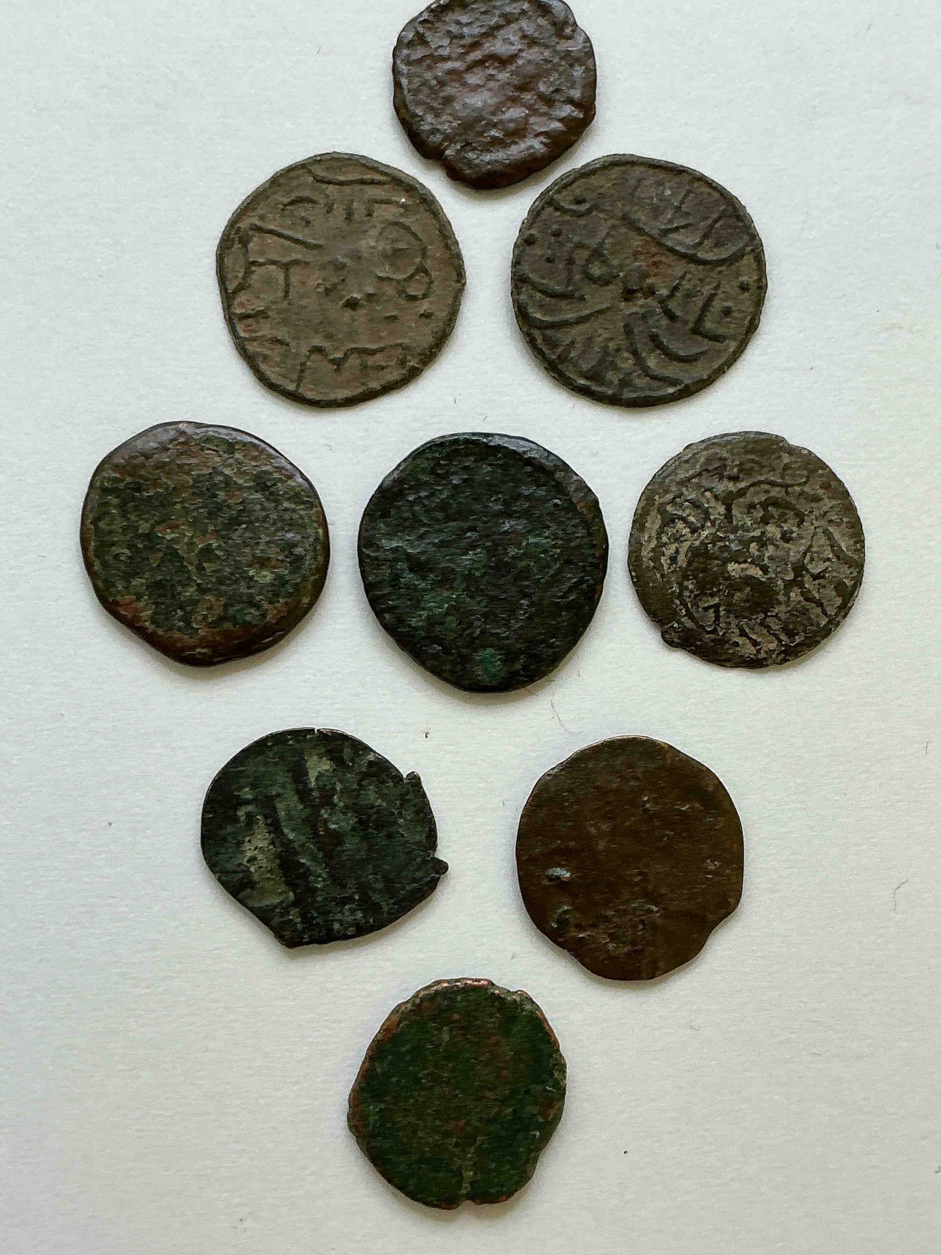 ancient roman coins! 1,600-1,700 years old approximately! check out these amazing authentic pieces of history, ancient roman bronze coins from the approx 300 to 400 a.d era... serious pieces of history & serious collector items! own authentic pieces of ancient history!