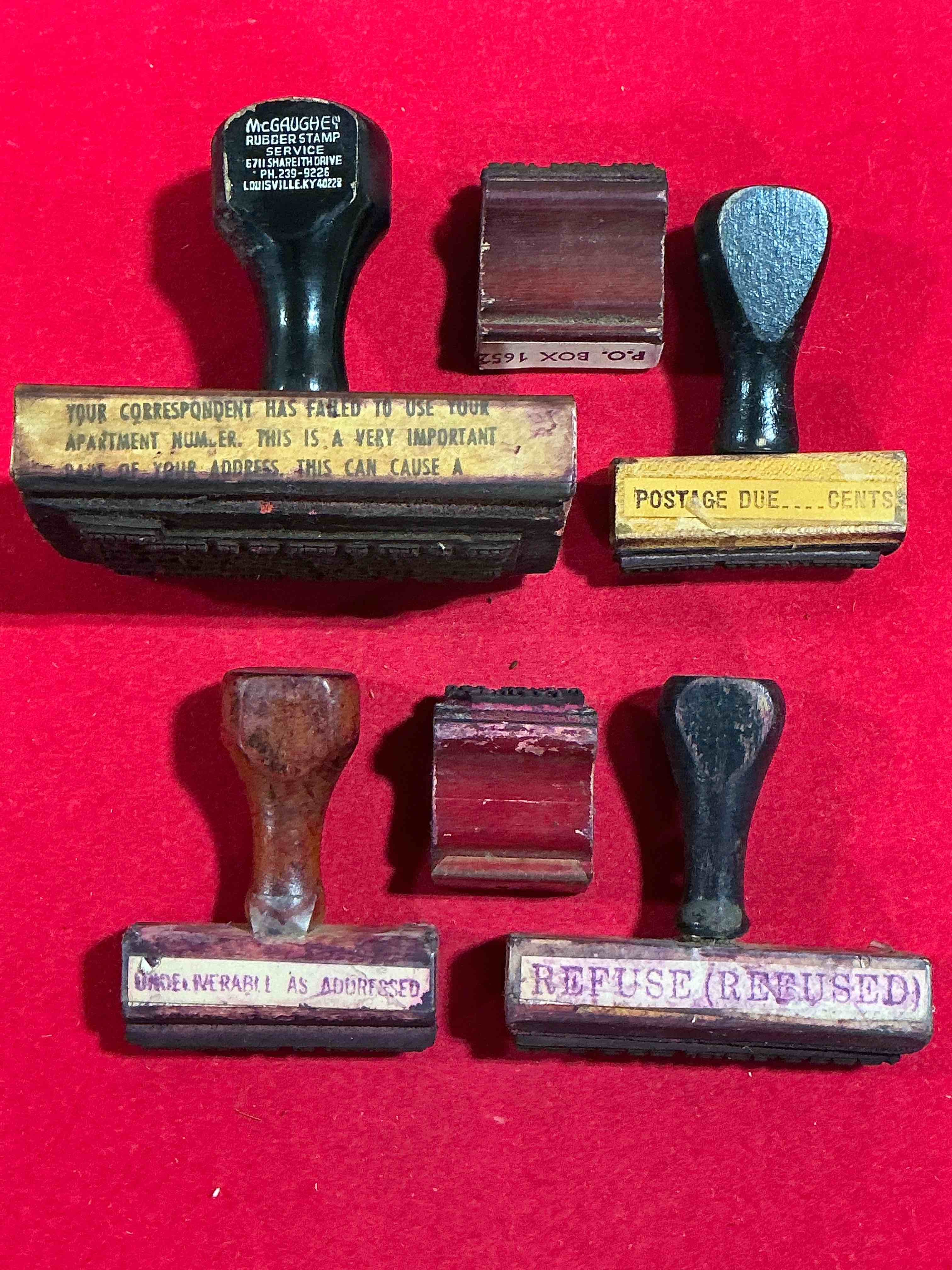 Wild Card Craziness! Something You Will Never See! Rare, Authentic And Antique/Vintage Wooden Postal Stamps For Ink Pads! An Eclectic Collection From All Over The Place, Too Cool! Impossible To Collect! 