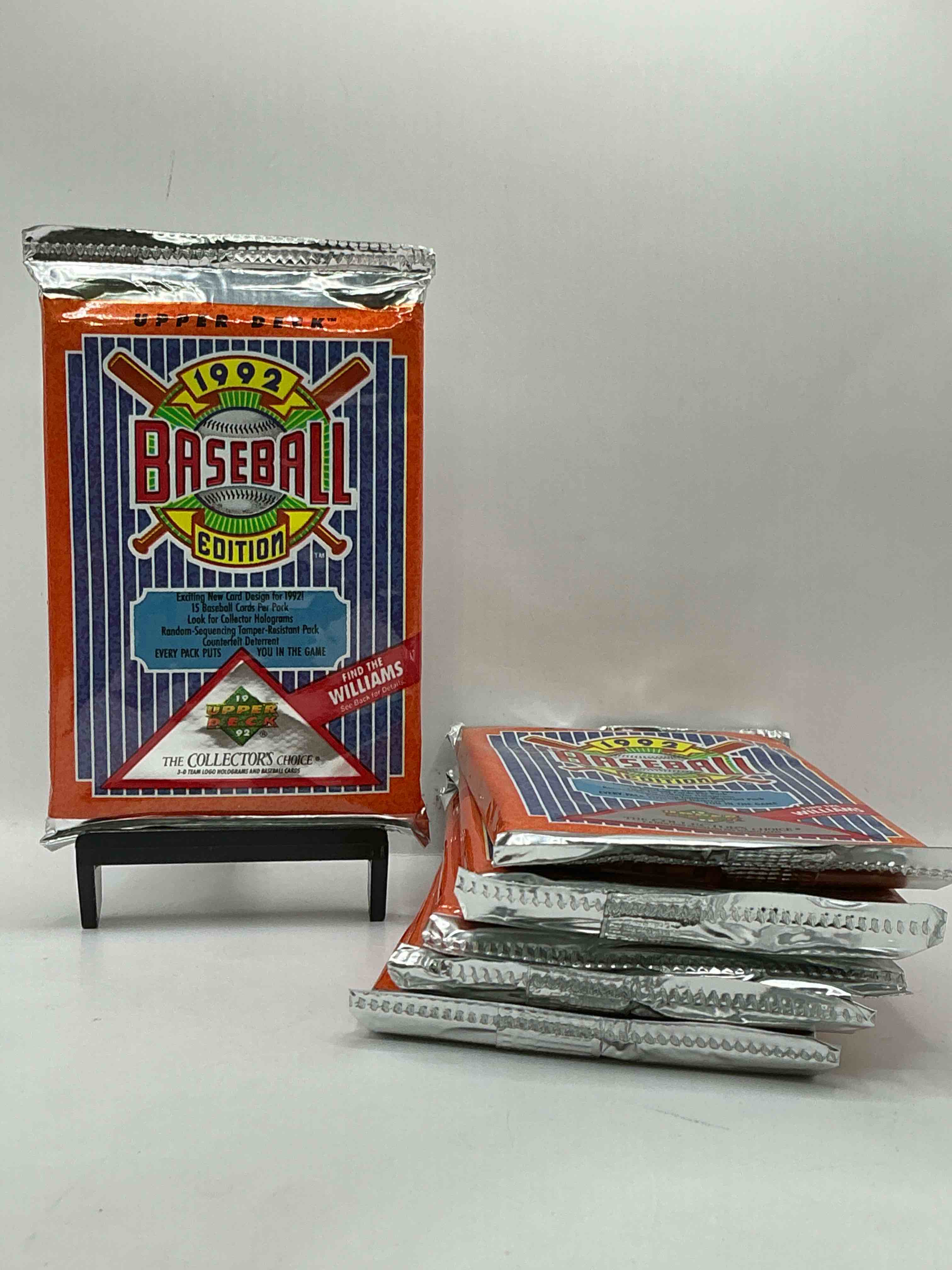 1992 upper deck baseball sealed sports & collectible card pack, direct from original sealed retail case! search for ultra rare & valuable ted williams & johnny bench signed insert cards as well as deion sanders, ken griffey jr., nolan ryan & so much more!
