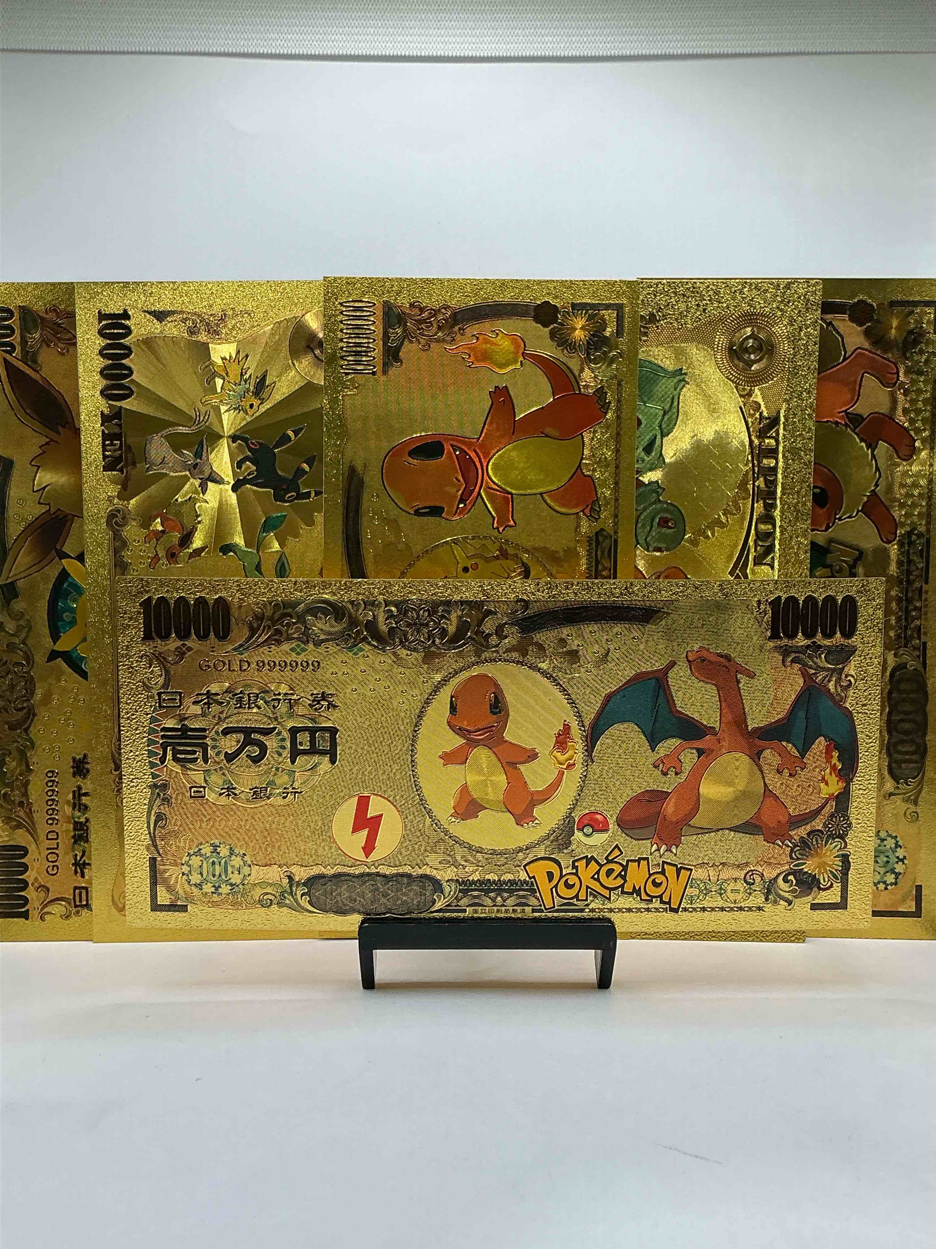 pokémon novelty gold in this color dollars! ultra cool novelty 10,000 pokémon bill with characters & cool designs! rare & hard to get! 
