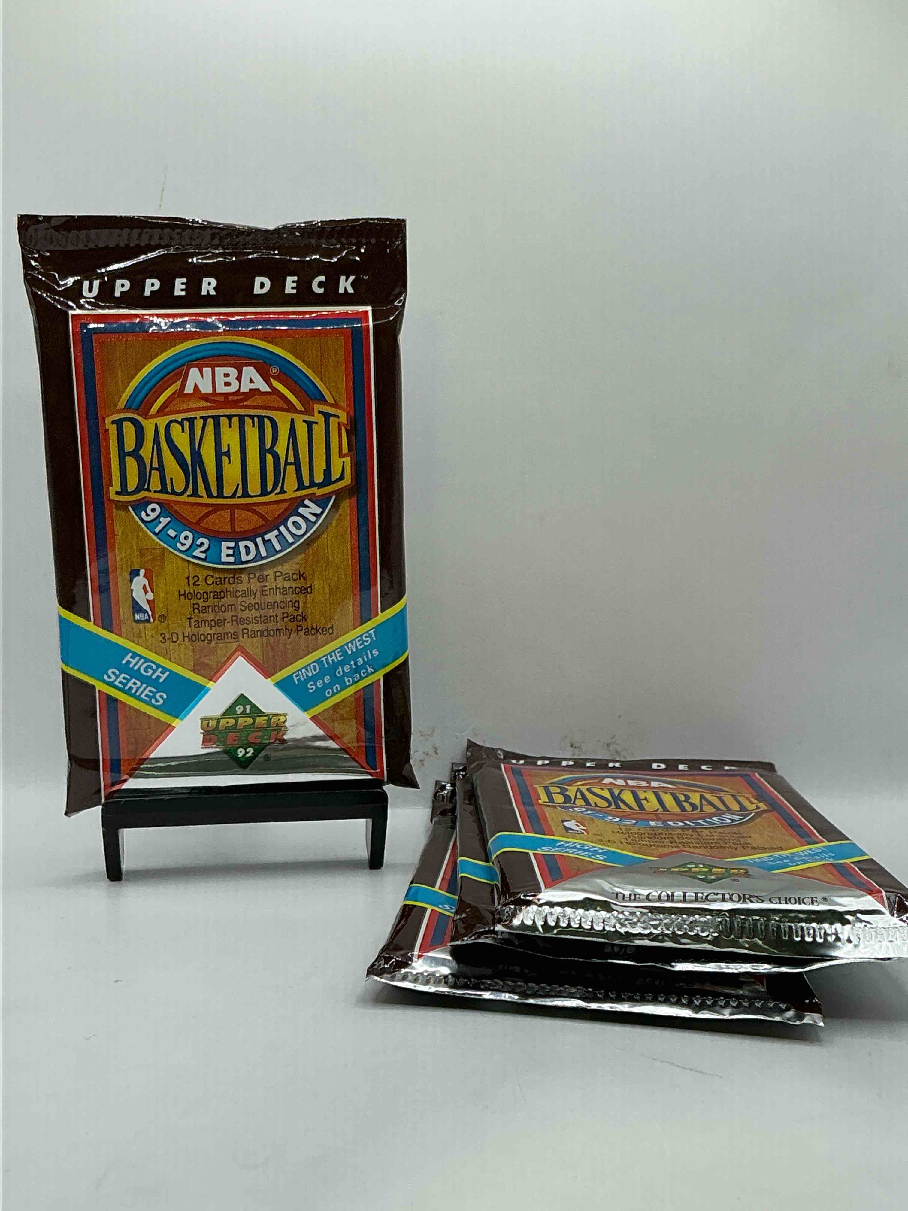 wow, find the west! 1991/92 high series upper deck nba basketball sealed pack, direct from original sealed retail case! potential to find a jerry west signature card only in this high series... super rare! also search for valuable michael jordans & too many great cards to list! an awesome investment in sports card memorabilia! you may never see these again, super rare!