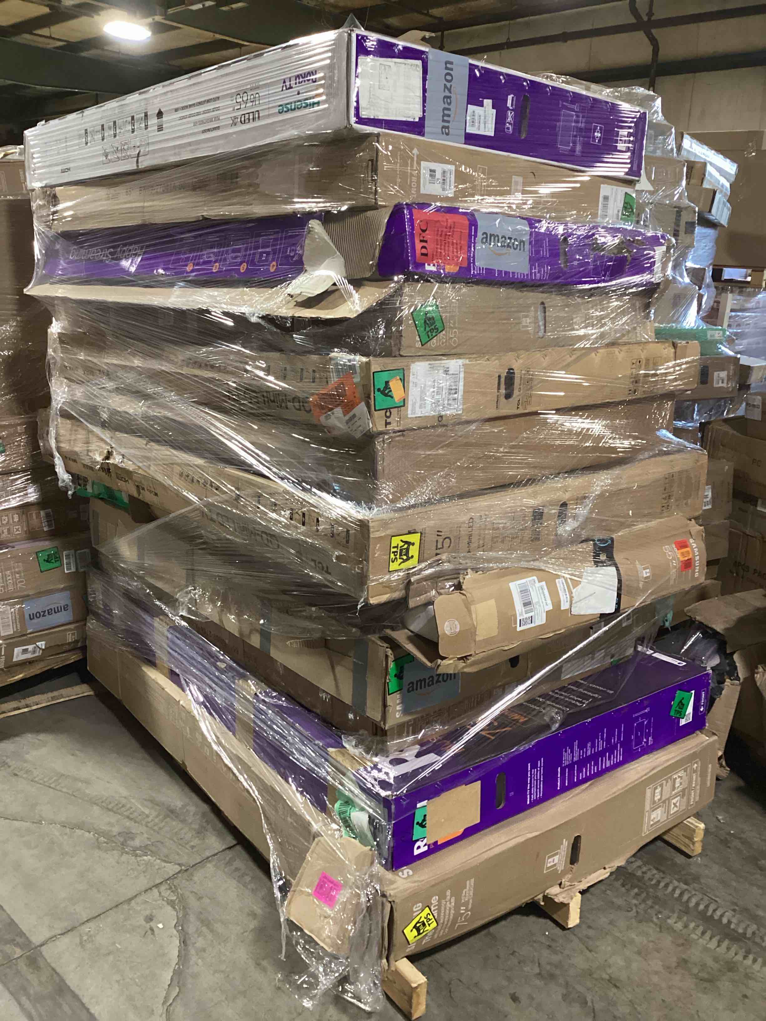 13 TVs, Most 55 Inches or Larger.  Brands Like LG, Samsung, Roku and Vizio for Parts or Repair, Your Bid Per TV.