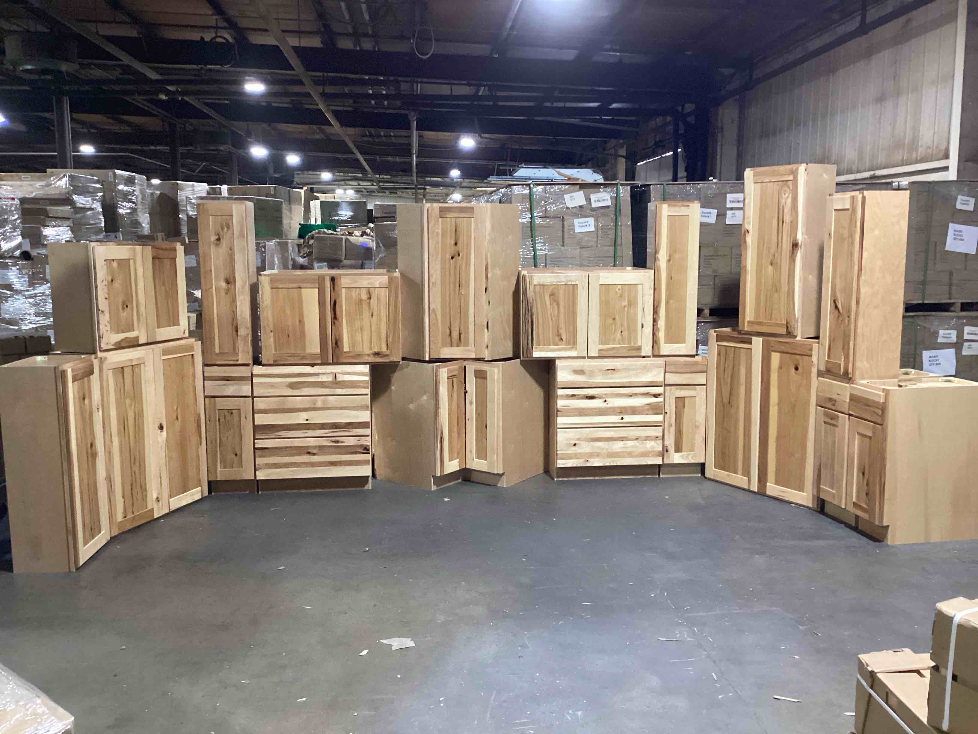 Build Your Own 18-Piece Hickory Shaker Kitchen Cabinet Set 