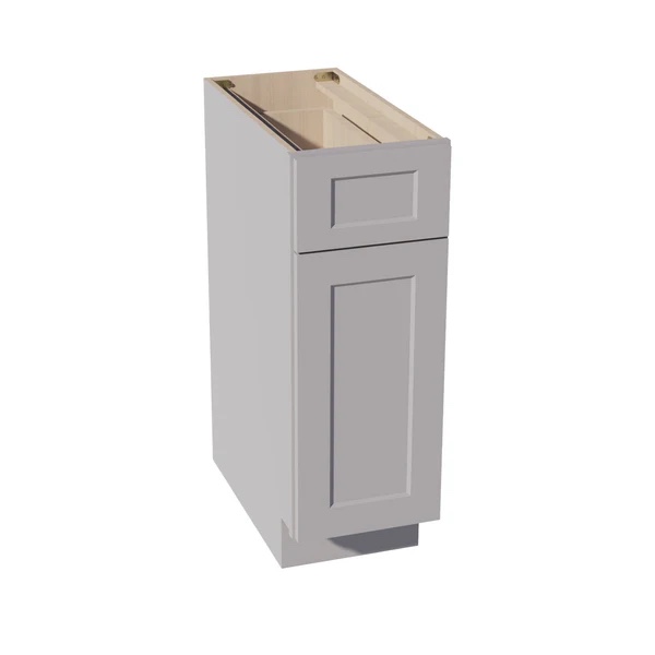 Winchester Gray Shaker Base Cabinet With 1 Drawer And 1 Door, 12"W x 34-1/2"H x 24"D (NG-B12L) 