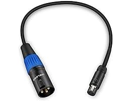 mini xlr female xlr cable 3ft 2pk