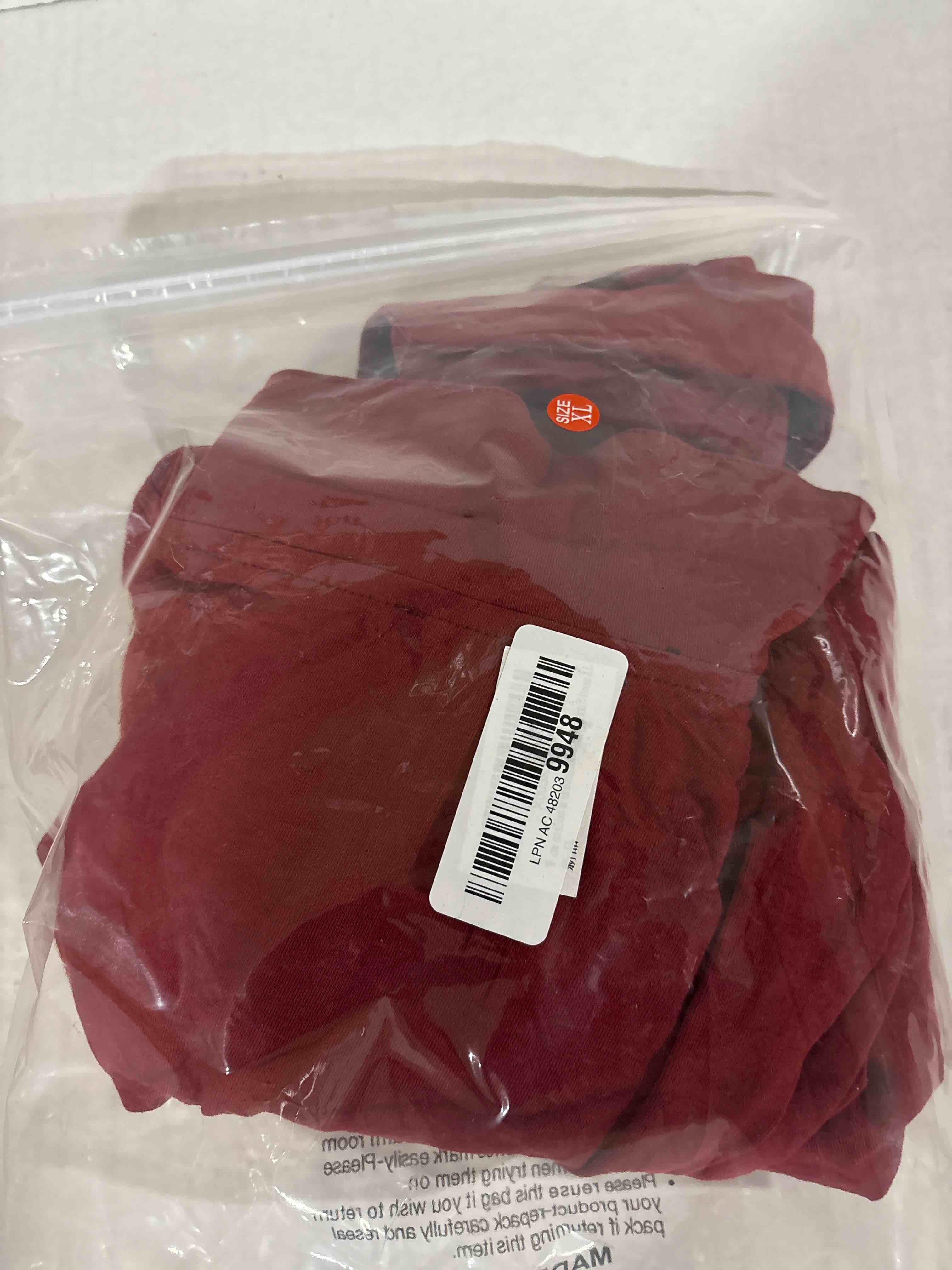Condition photo showing New/Like New for LEIYEE Womens Summer V Neck Short Sleeve Wrap Tops Casual Cute Front Twist Tie Knot Shirts Blouse X-Large Burgundy