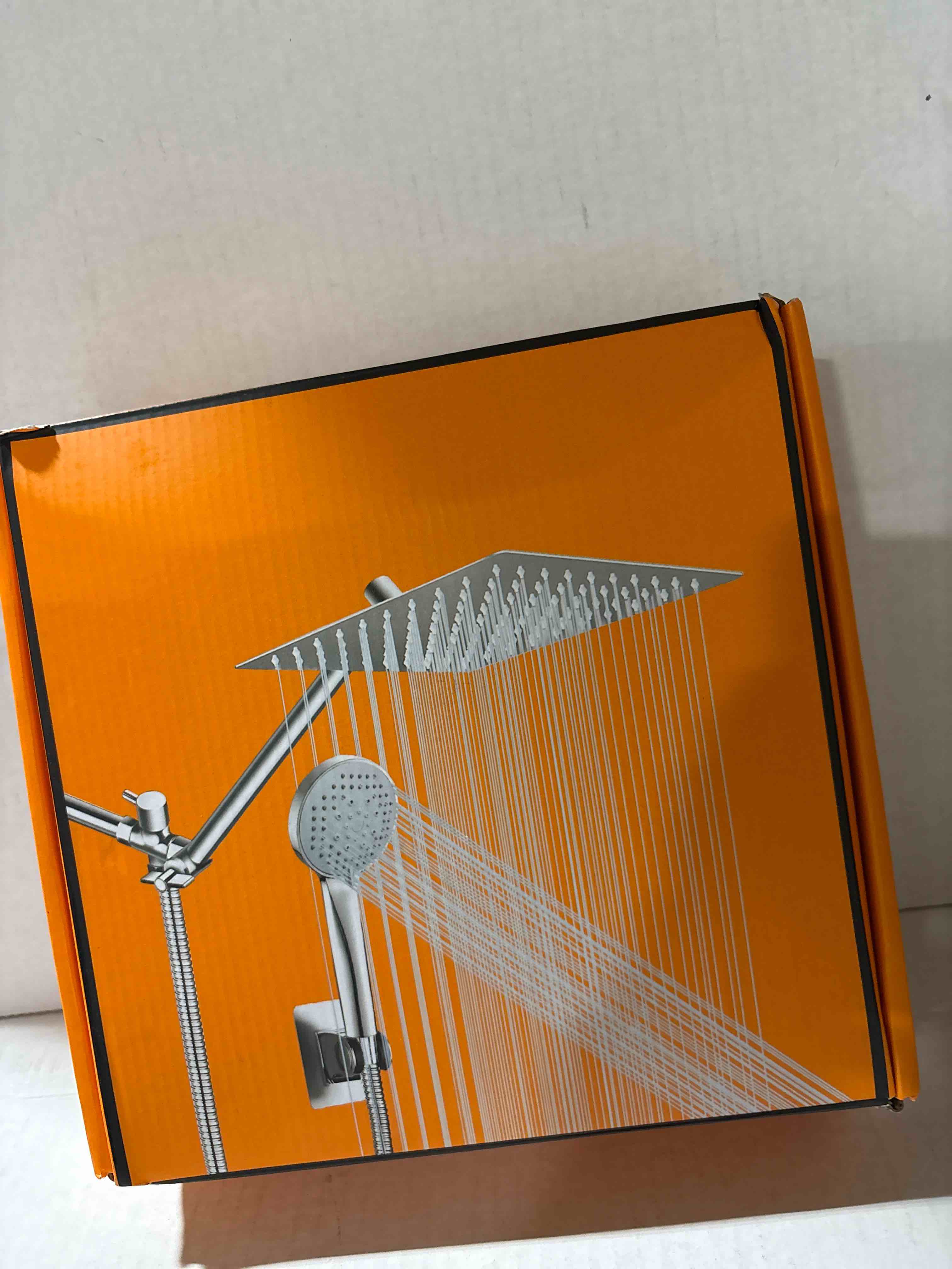 Condition photo showing Good Condition for 10 inch Rainfall Shower Head Combo Stainless Steel, THE FIRST WATERFALL mode, 10 Inch Rain Shower Head with Handheld 6 Spray Modes High Pressure, Overhead Shower Adjustable Extension Arm,Chrome