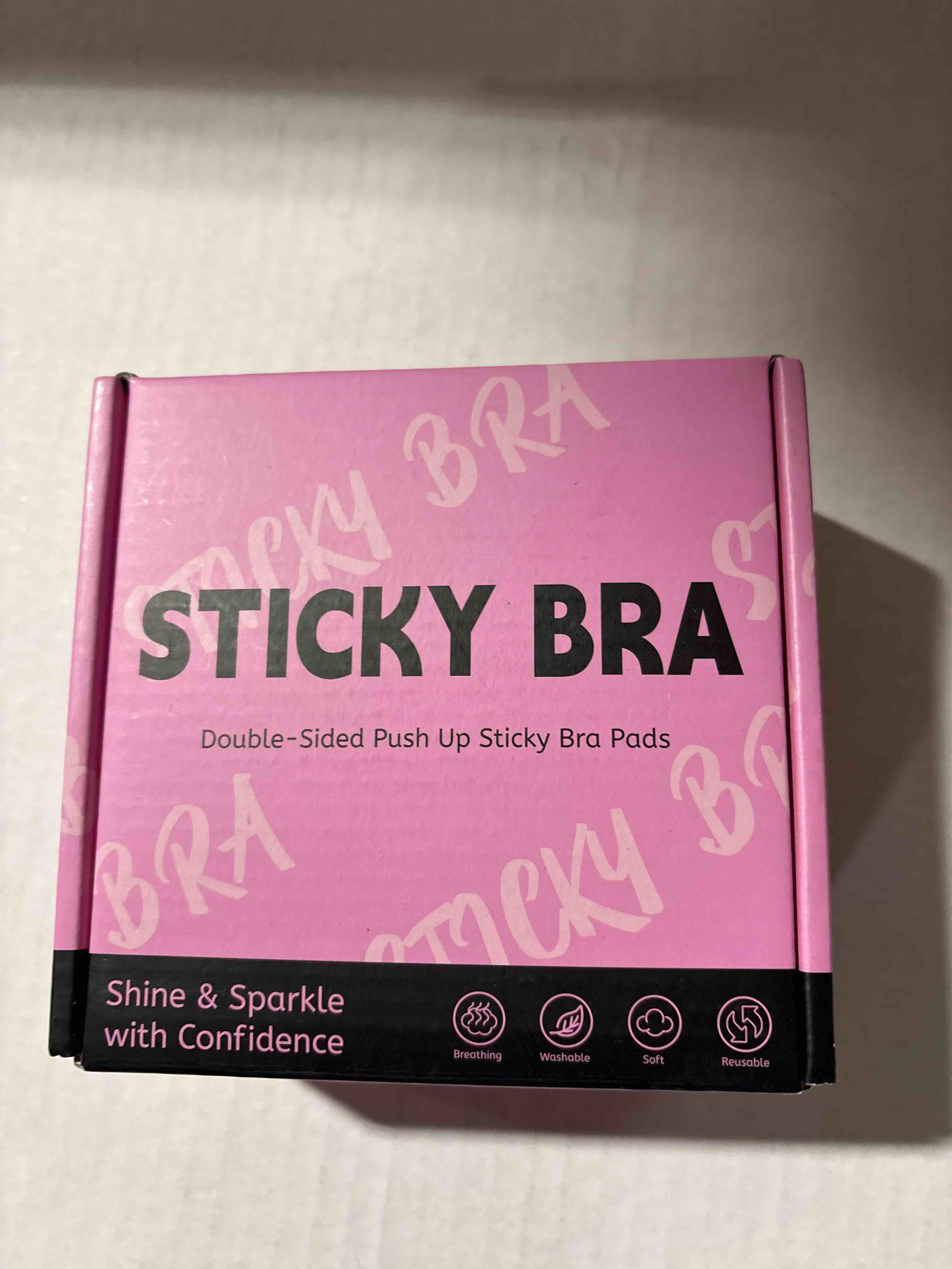 Condition photo showing New/Like New for Ultra Push up Sticky Bra Pads | Double Sided Adhesive Inserts | Stick on for Sports Bra Swimsuit (Medium, Beige) Beige Medium