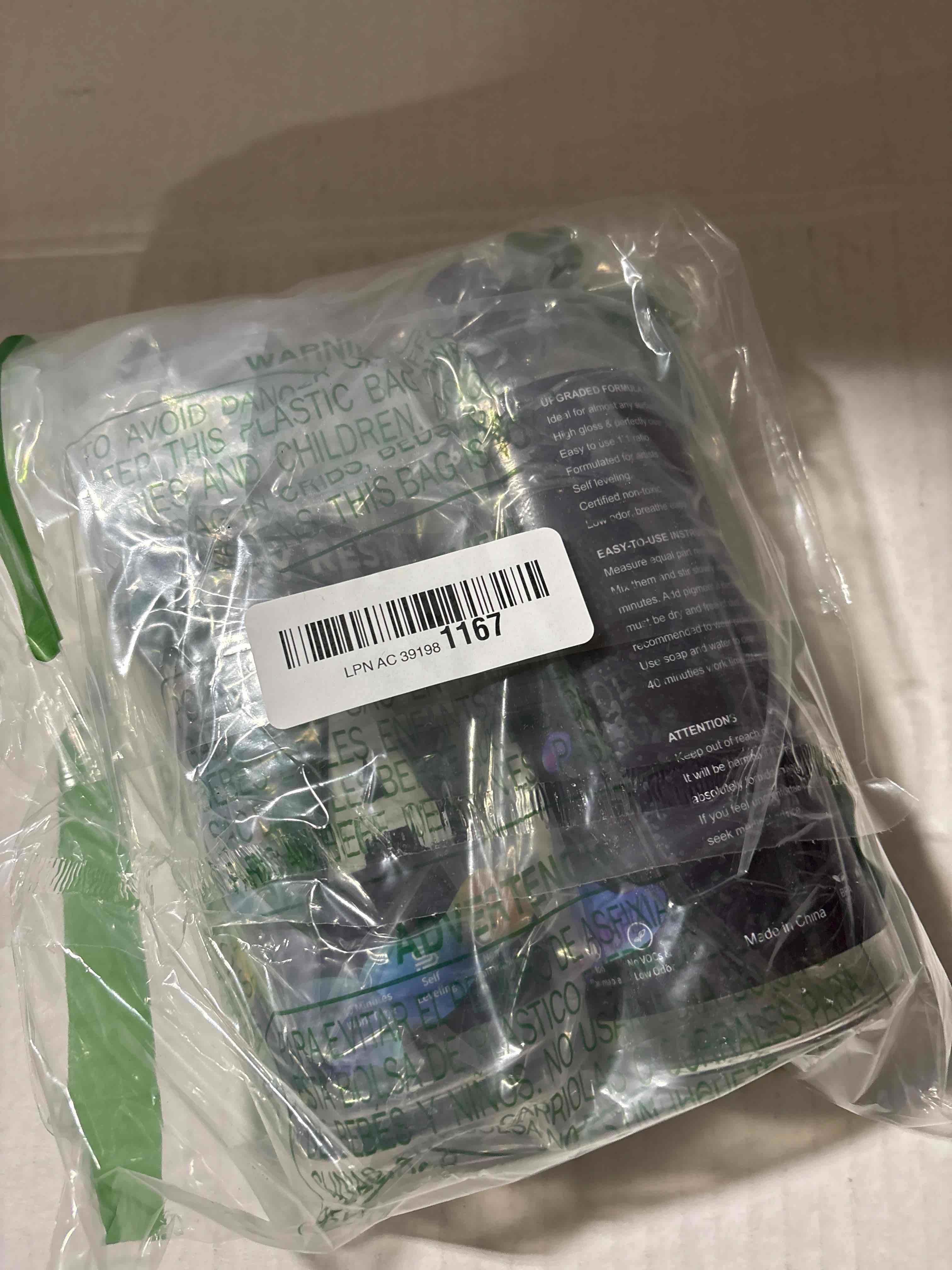 Condition photo showing New/Like New for Epoxy Resin 32OZ, Epoxy Resin Kit for Beginner, Clear Resin Epoxy for Crafts, DIY Jewelry Making, Mixing Ratio 1:1, Bubble Free & No Yellowing(16OZ×2) 32 OZ