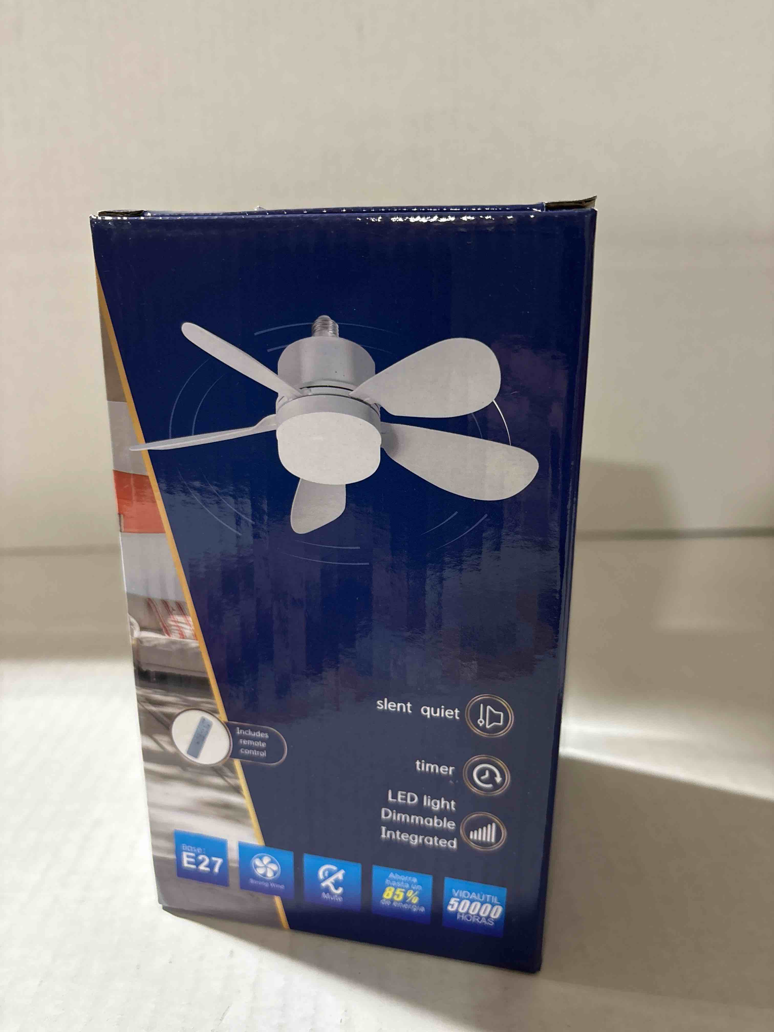 Condition photo showing New/Like New for Socket Breeze Socket Fan Light with Remote Control, Portable Small Ceiling Fans with Lights for Bedroom, Kitchen, Living Room, with Dimming Function, 1000 Lumens, Screws into E26/E27 16.54 inches