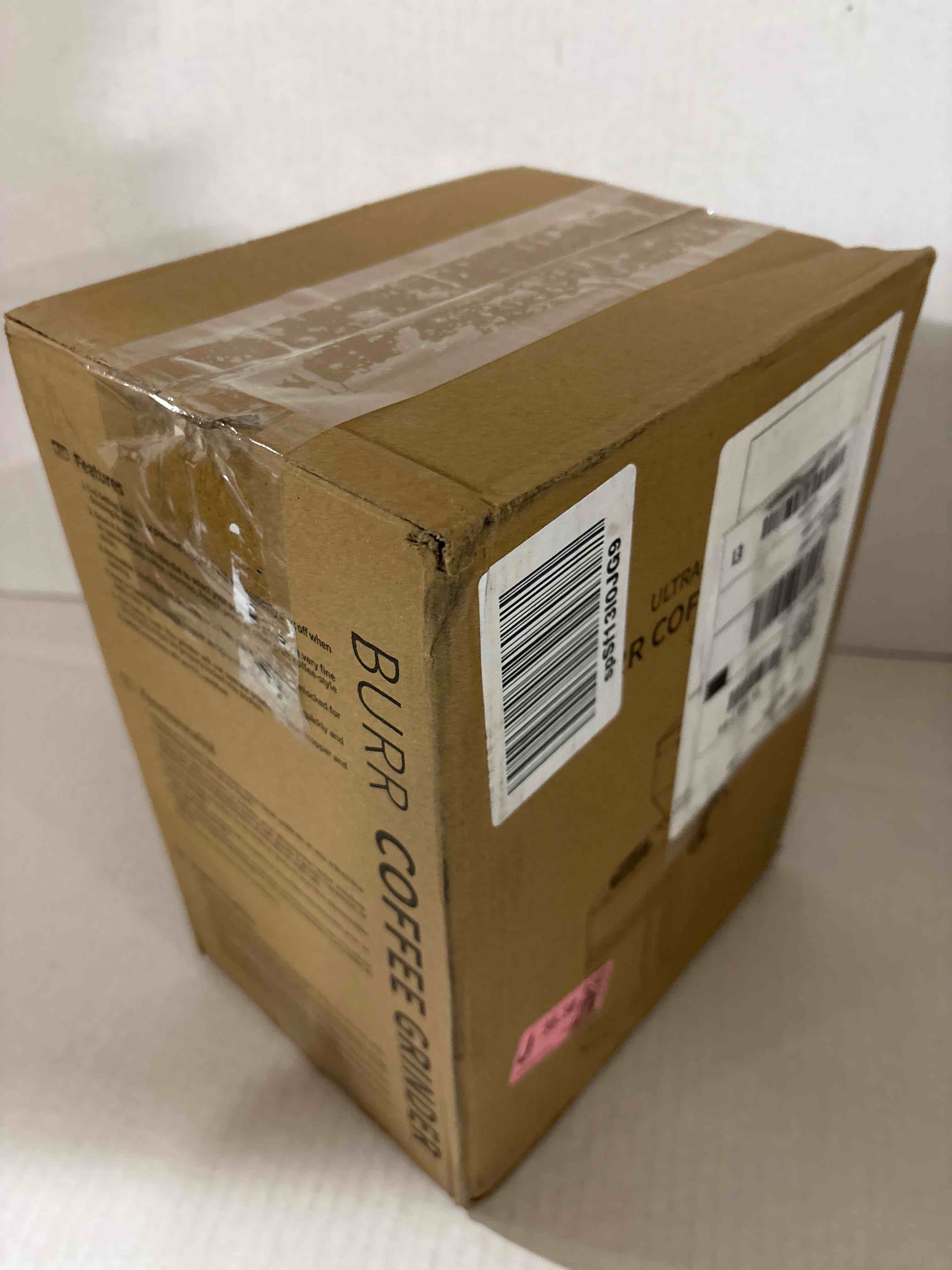 Condition photo showing New/Like New for SHARDOR Burr Coffee Bean Grinder Electric, Adjustable Burr Mill with 16 Precise Grind Setting for 2-14 Cup, Silver Silver Stainless Steel