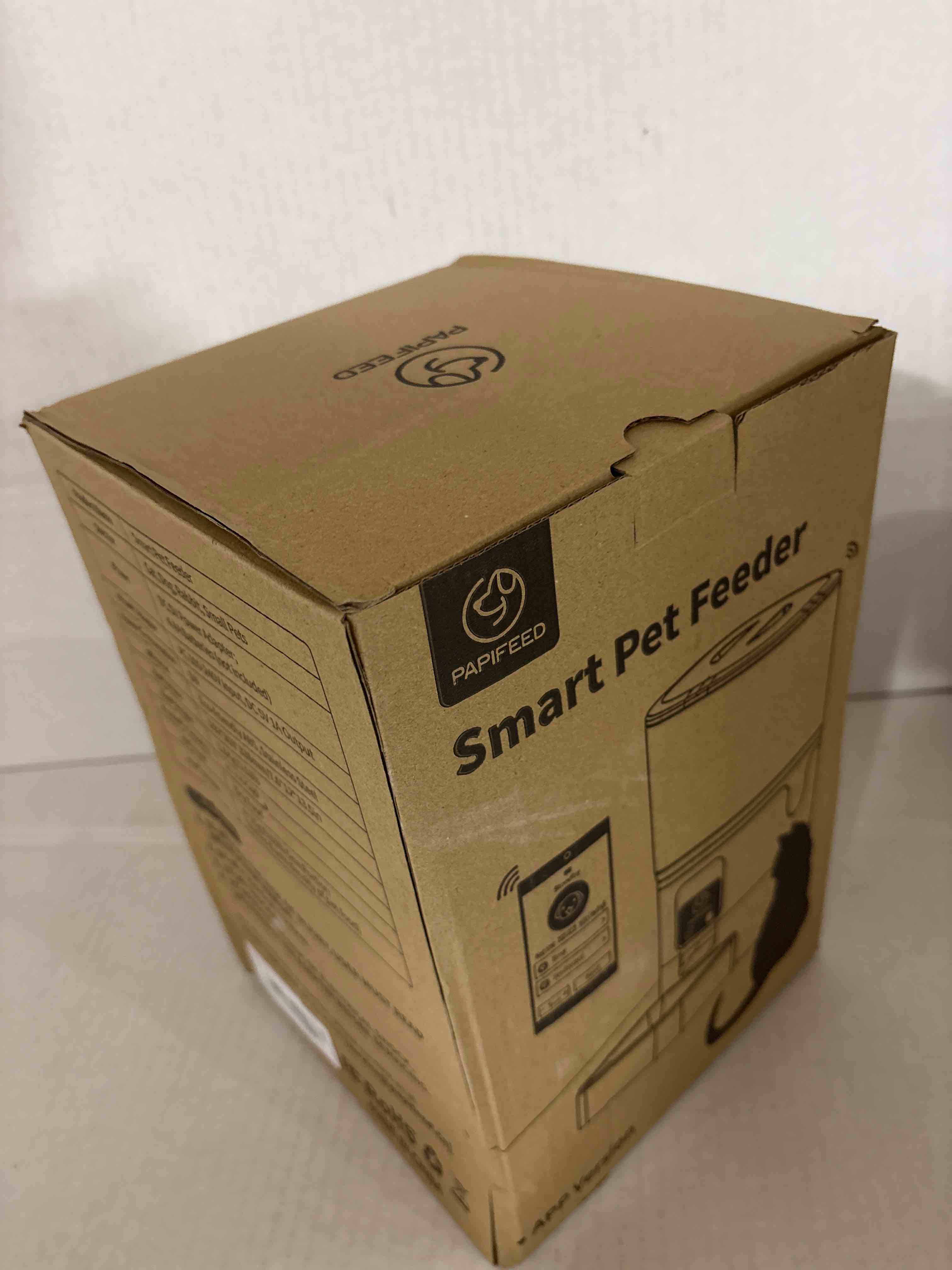 Condition photo showing New/Like New for PAPIFEED 2.4G WiFi Automatic Cat Feeder, 6L/25Cup Automatic Pet Feeder with APP Control for Remote Feeding, Detachable for Easy Clean, Cat Food Dispenser with Alexa,1-10 Meals Per Day for Dog, Black wif-2.4G