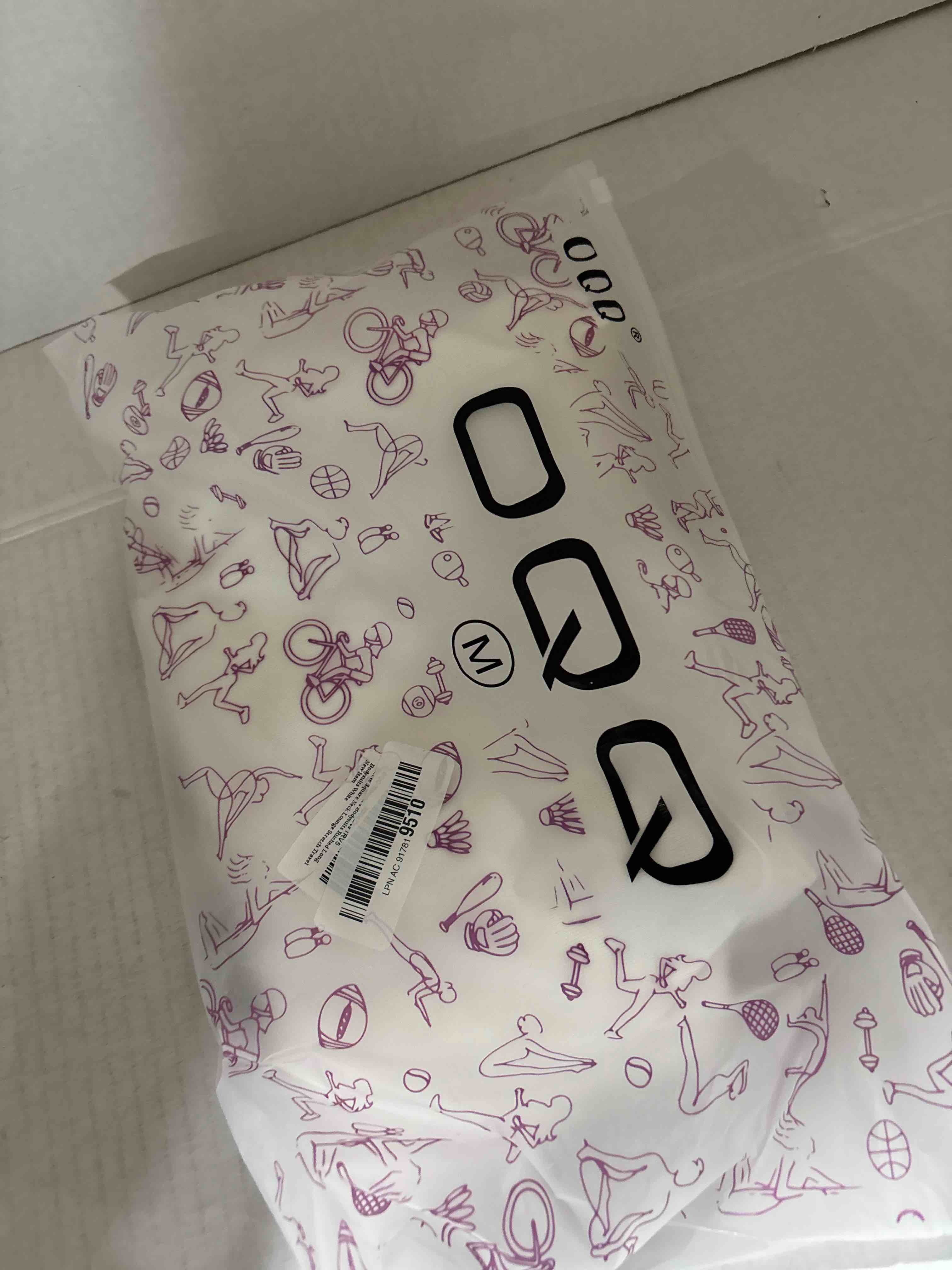 Condition photo showing New/Like New for OQQ Women's Bodysuits Ruched Long Sleeve Square Neck Lounge Stretch Travel Bodysuits White Medium