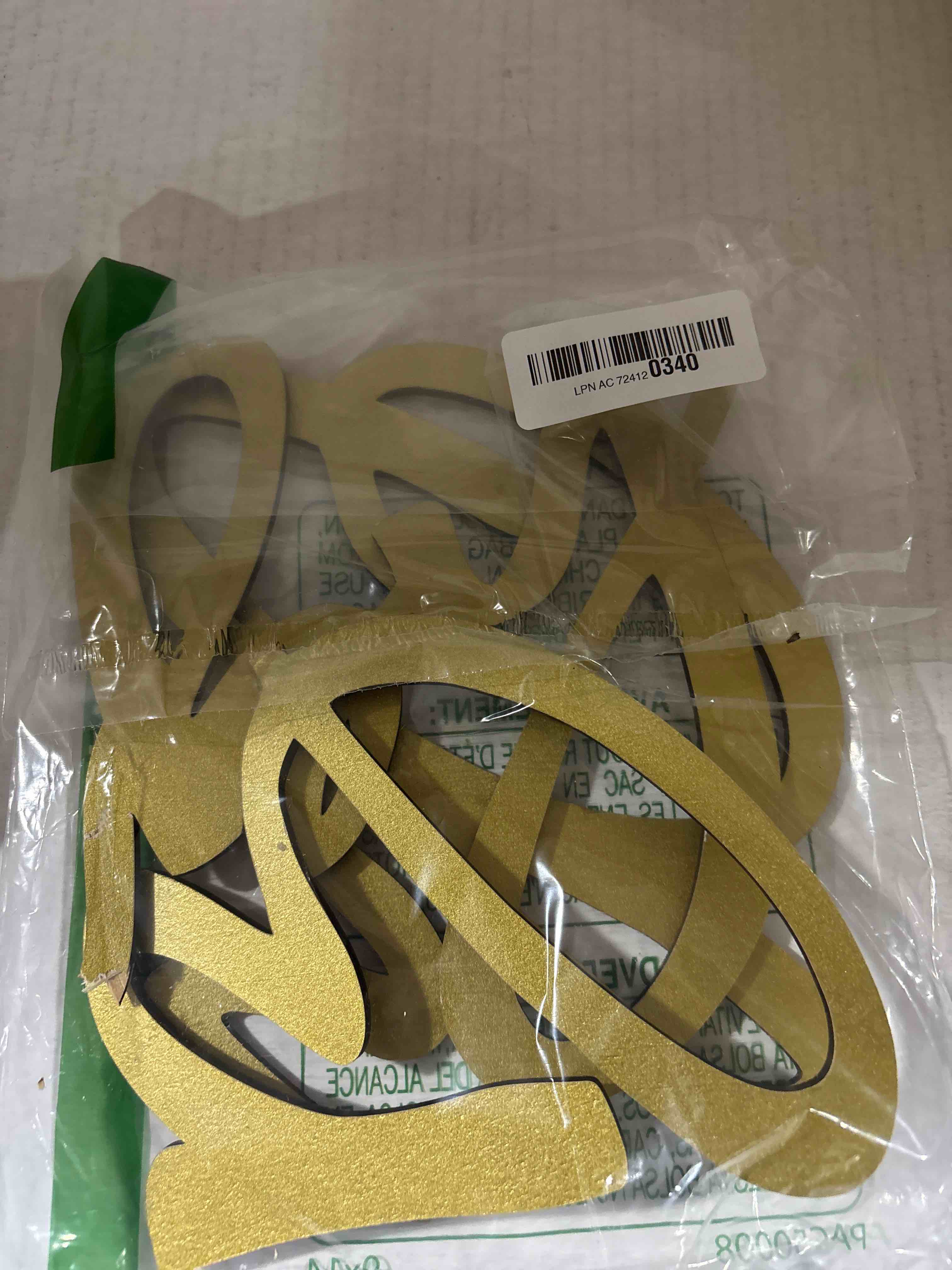 Condition photo showing New/Like New for Oh Baby Sign - Wooden Baby Shower Sign with Gold Painted for Gender Reveal Backdrop Party Decor Stylish Photo Backdrop(Gold?