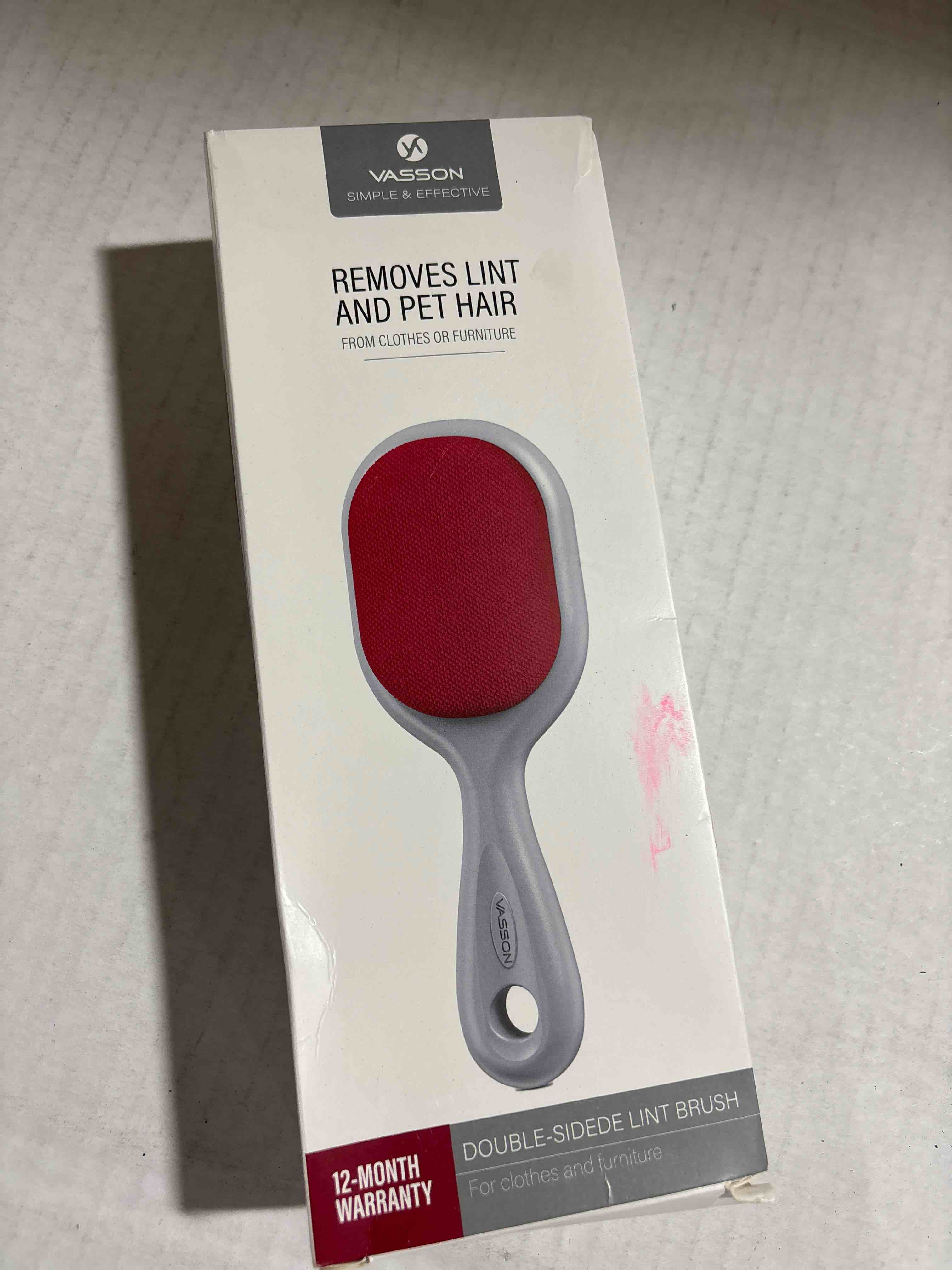 Condition photo showing New/Like New for VASSON Double-Sided Lint Brushes, Classic Velvet Brush for Furniture and Clothing, Ideal for Pet Hair Removal