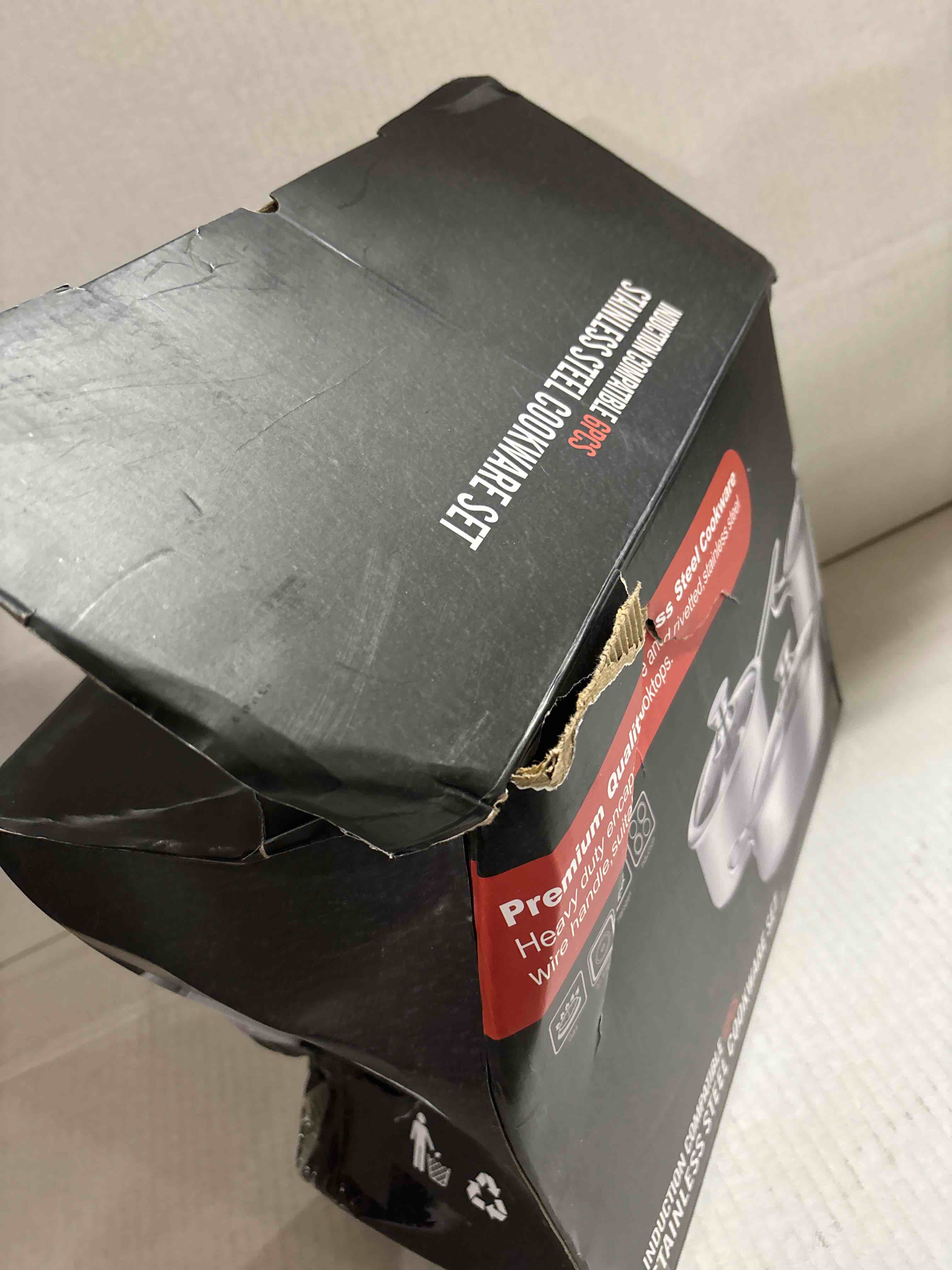 Condition photo showing New/Like New for Aufranc Stainless Steel pots and pans set, 6 Piece Nonstick Kitchen Induction Cookware Set,Works with Induction/Electric and Gas Cooktops, Nonstick, Dishwasher 6-PCS