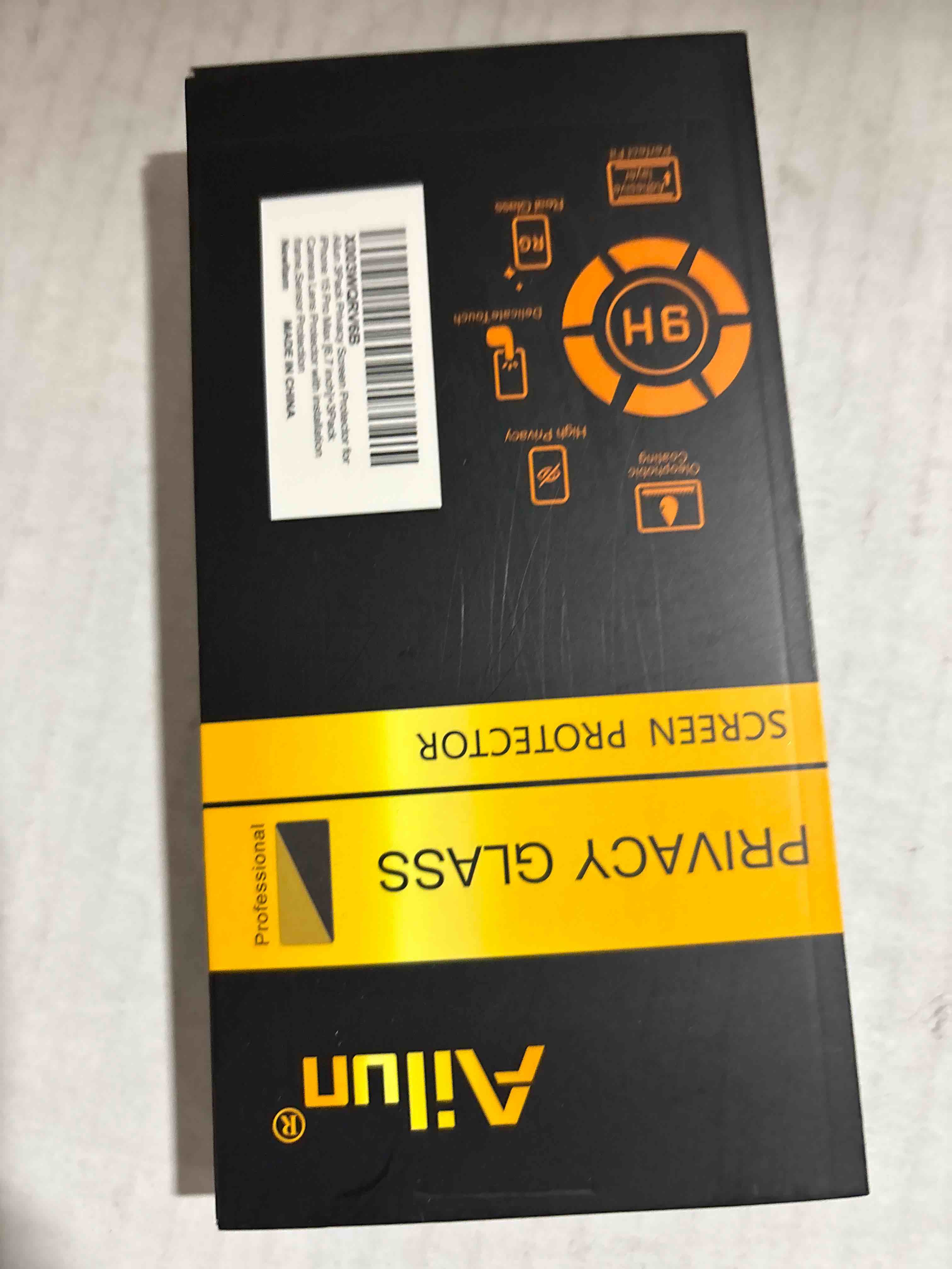 Condition photo showing New/Like New for Ailun 3Pack Privacy Screen Protector for iPhone 15 Pro Max [6.7 inch]+3Pack Camera Lens Protector with Installation Frame,Dynamic Island Compatible,Anti Spy Tempered Glass[9H Hardness]-HD