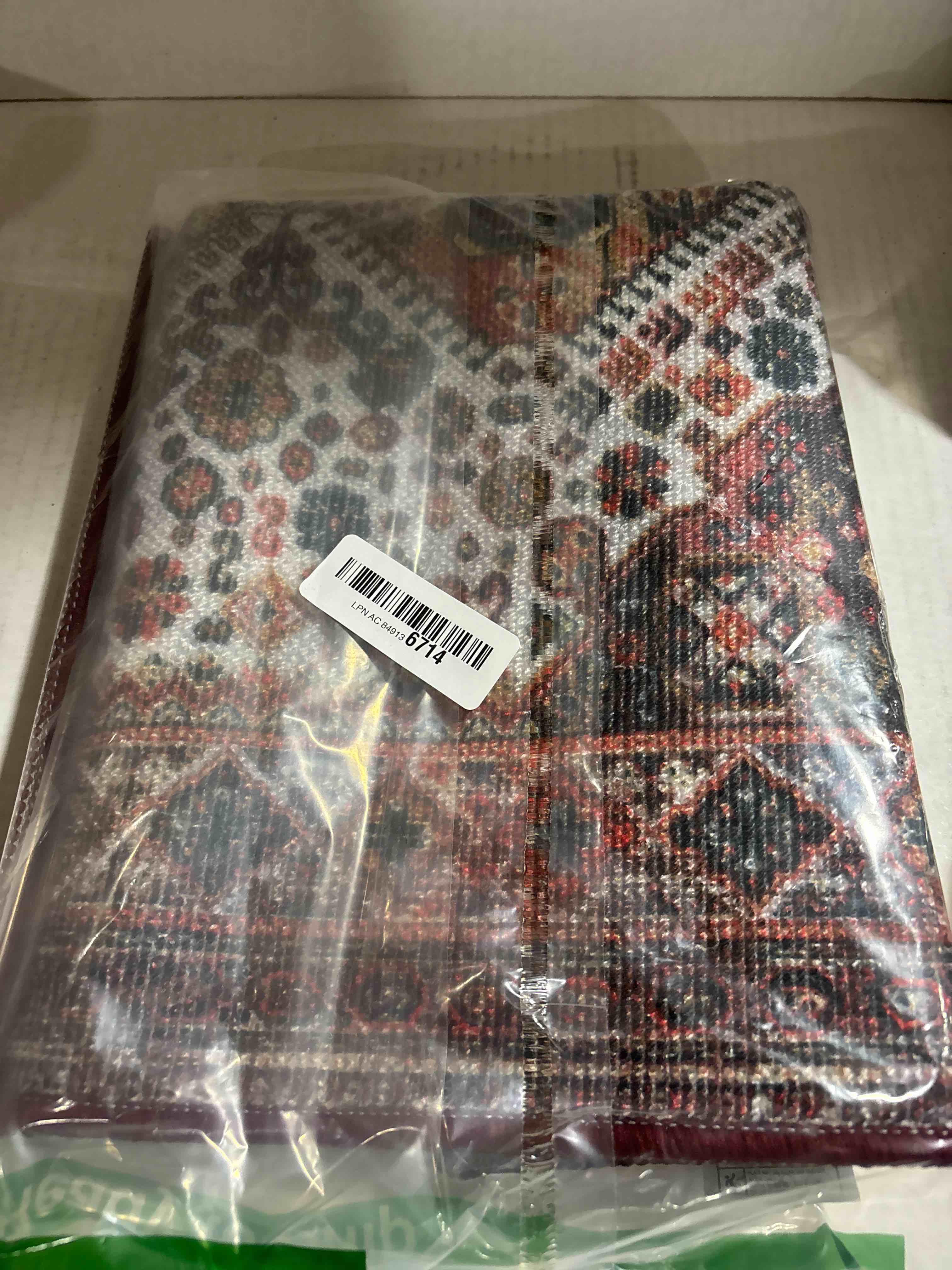 Condition photo showing New/Like New for Collive Indoor Door Mat Retro Floor Mat, Non Slip Washable Doormat Quickly Absorb Welcome Mats Low Pile Door Mats Inside Entryway Carpet Front Door Rug for Entrance - 24" x 36" Saffron Red 24" x 36"
