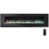 60 in. Wall-Mount Electric Fireplace in Black with Multi-Color Flames