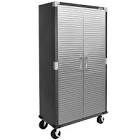 Seville Classics UltraHD® Steel Body Lockable Storage Filing Cabinet Organizer Locker Shelving Unit 36" W x 18" D x 72" H, Graphite