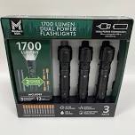 Members Mark 1700 Lumen Dual Power Flahslights