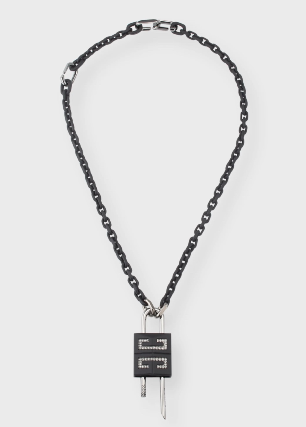 Men's Small 4G Crystal Lock Pendant Necklace