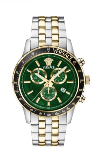 Men's Sport Chrono Two-Tone Stainless Steel Bracelet Watch,