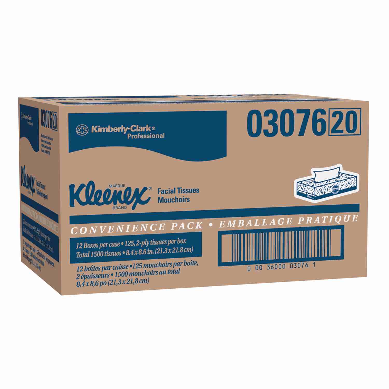 Kimberly Clark Professional 03076: KLEENEX Facial Tissue - Co