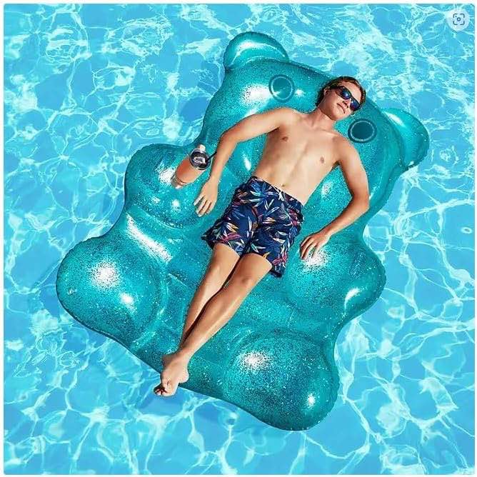 Member's Mark Oversized Teal Bear Pool Float, Inflatable Swimming Pool Lounger Brand: MEMBER´S MARK