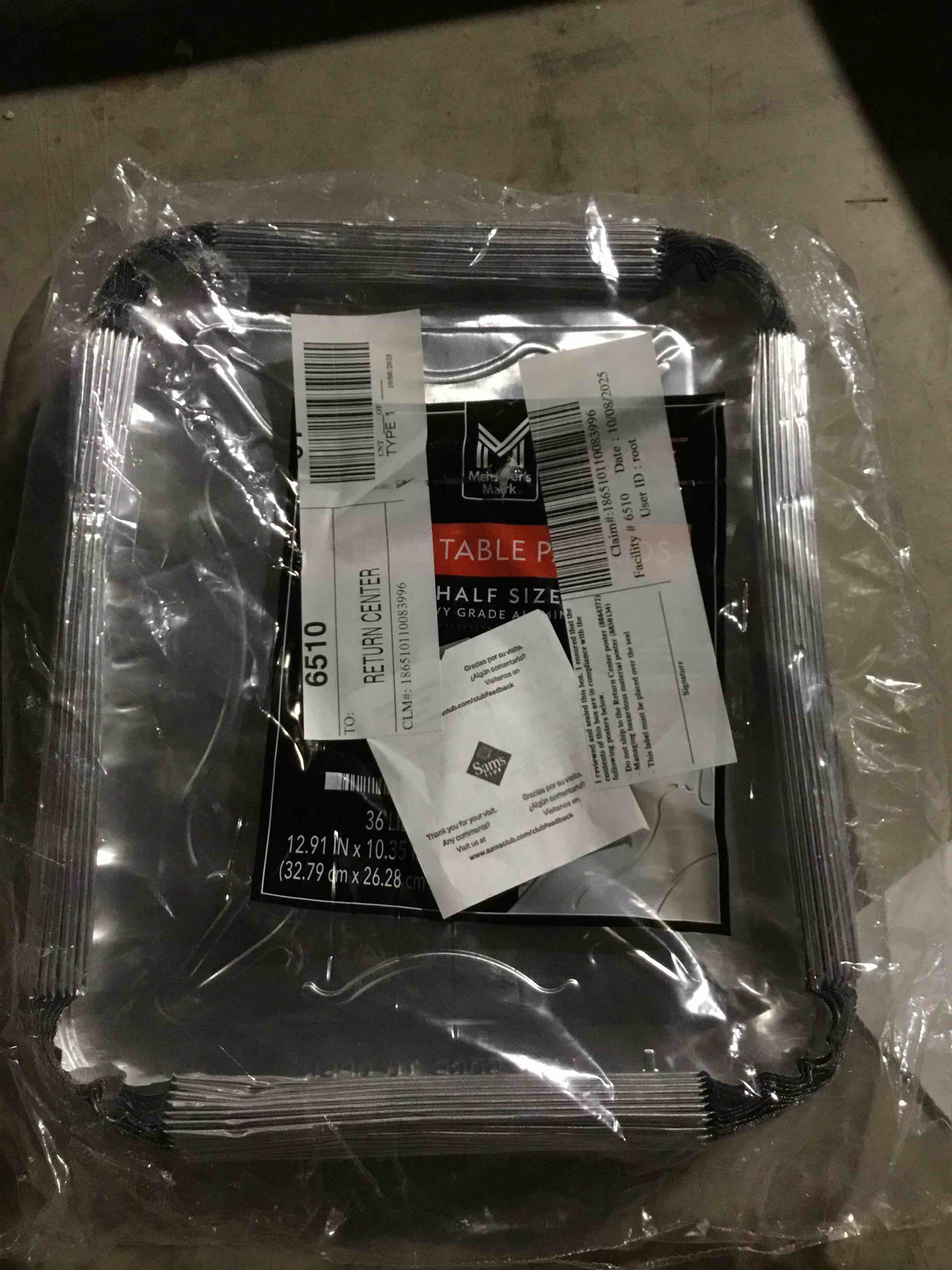 Condition photo showing New/Like New for Member's Mark Aluminum Steam Table Lids, Half Size, 36 Ct