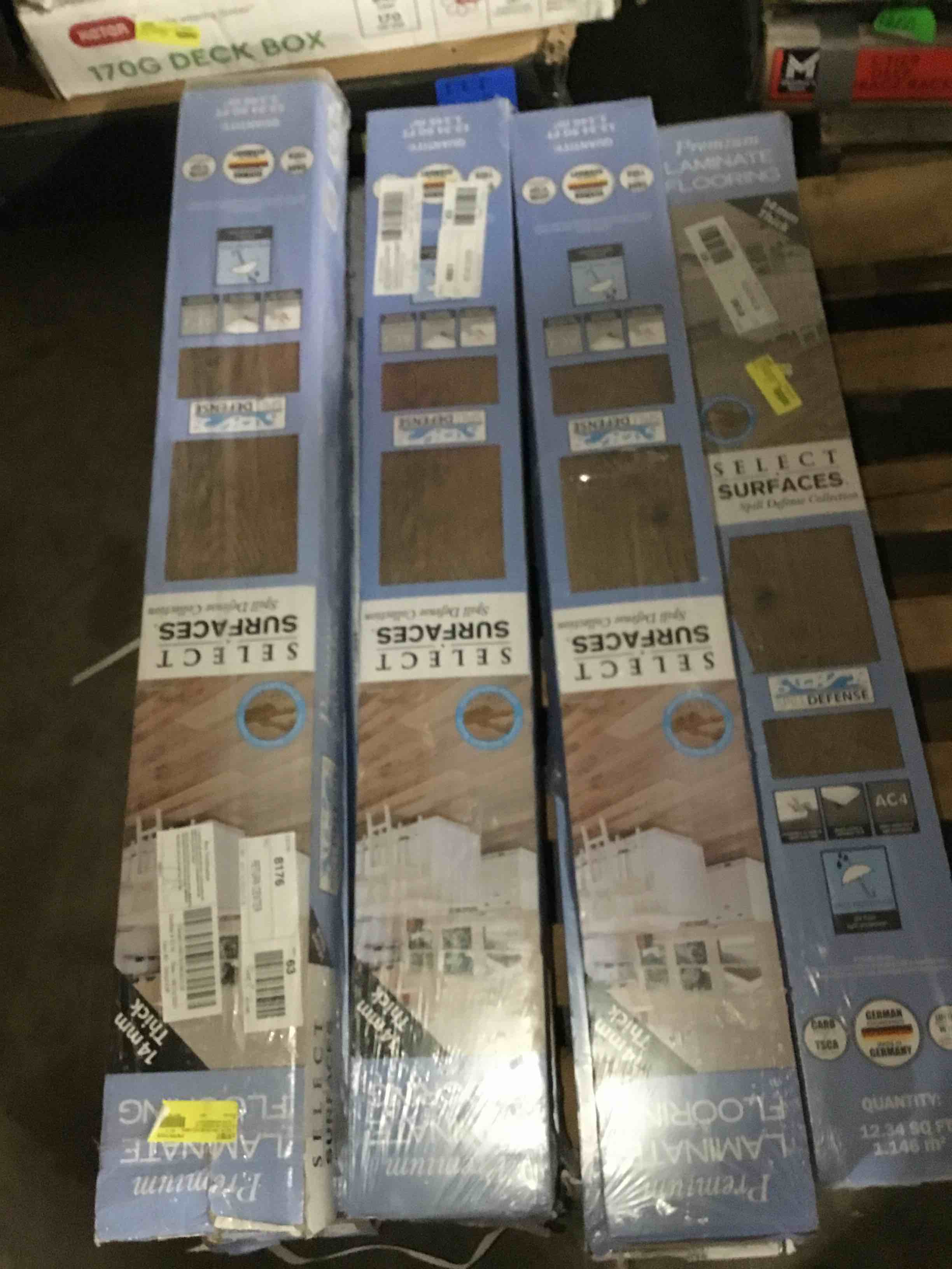 Select Surfaces™ Barnwood Spill Defense laminate flooring offers a true rustic look for your home