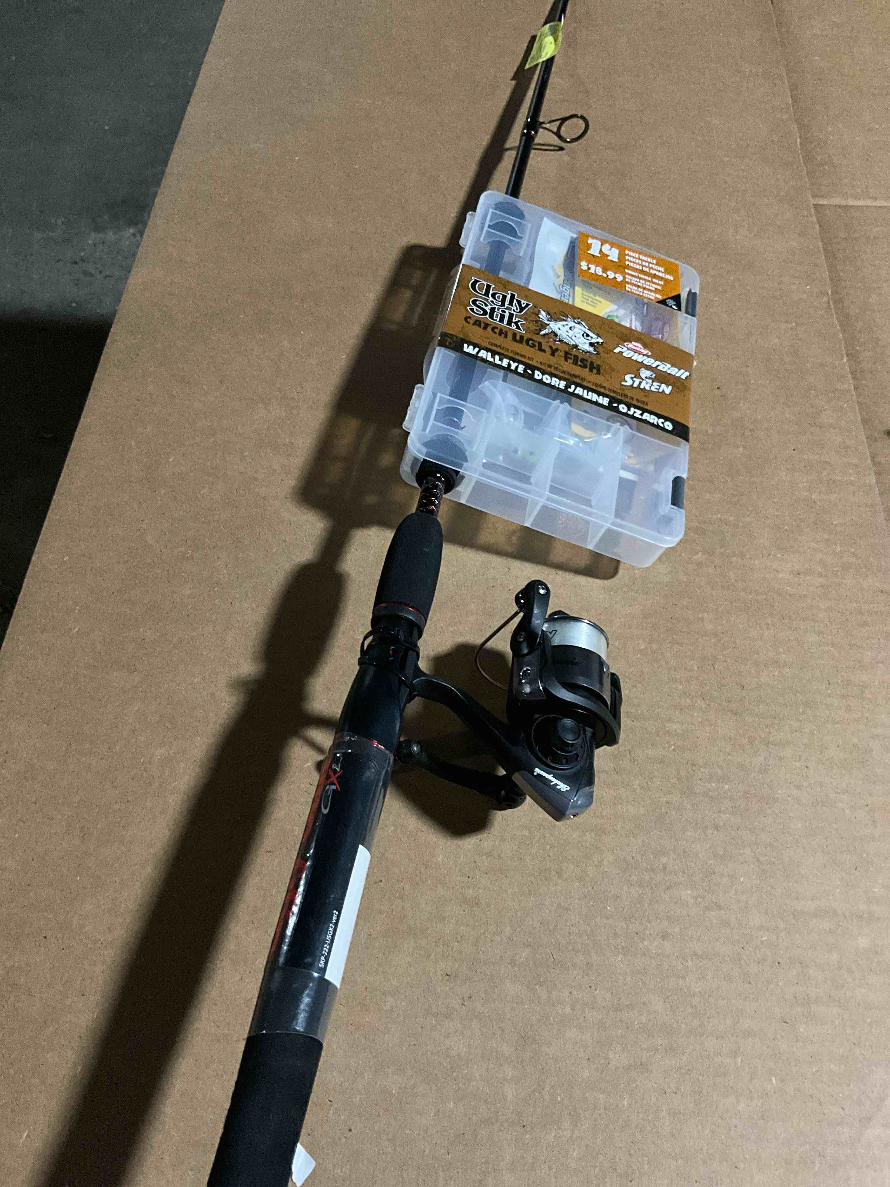 Condition photo showing As Is for *Broken pole* Ugly Stik Cath Ugly Fish , Fishing Kit